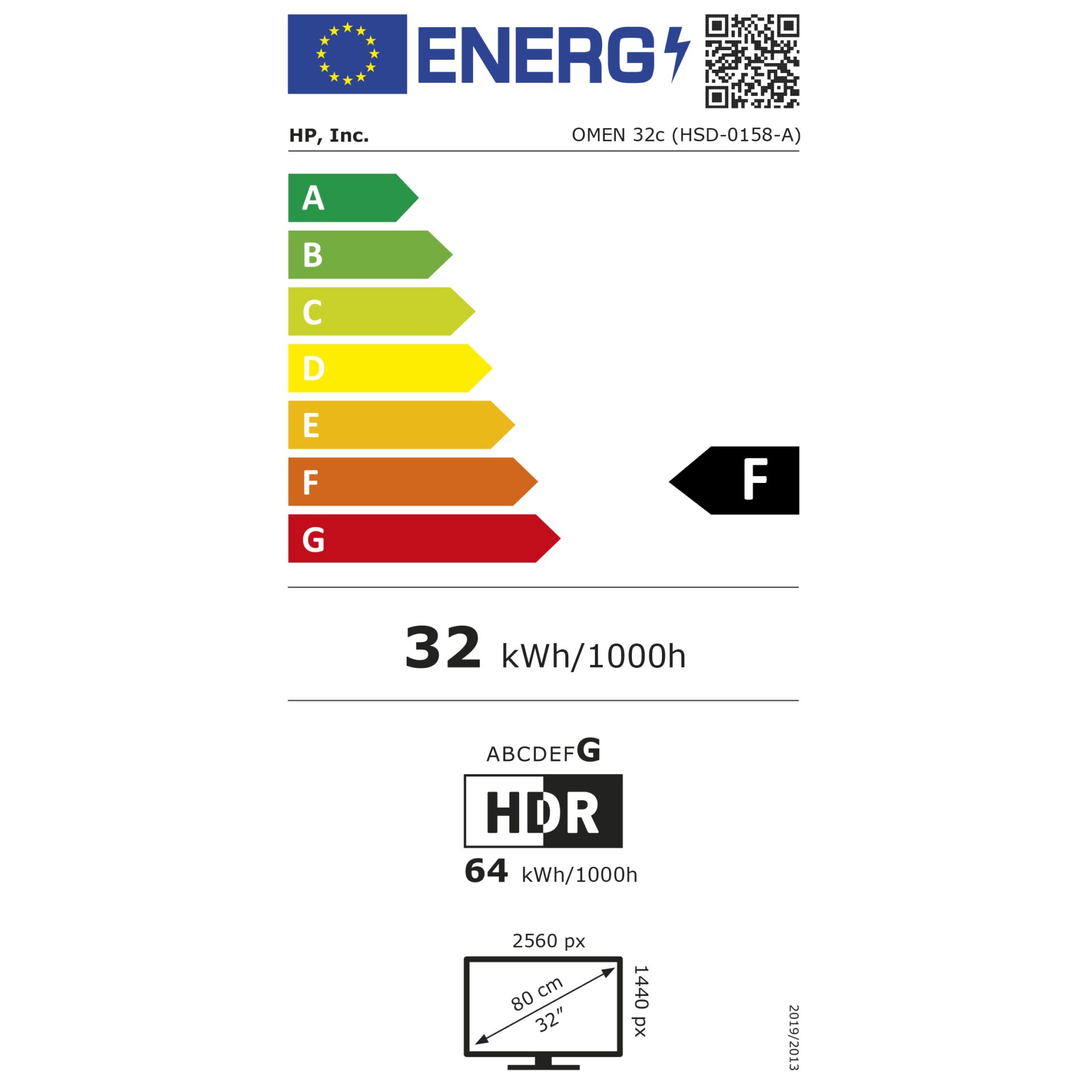 32 kWh/1000h, HDR, WLED, 32", 2560 px