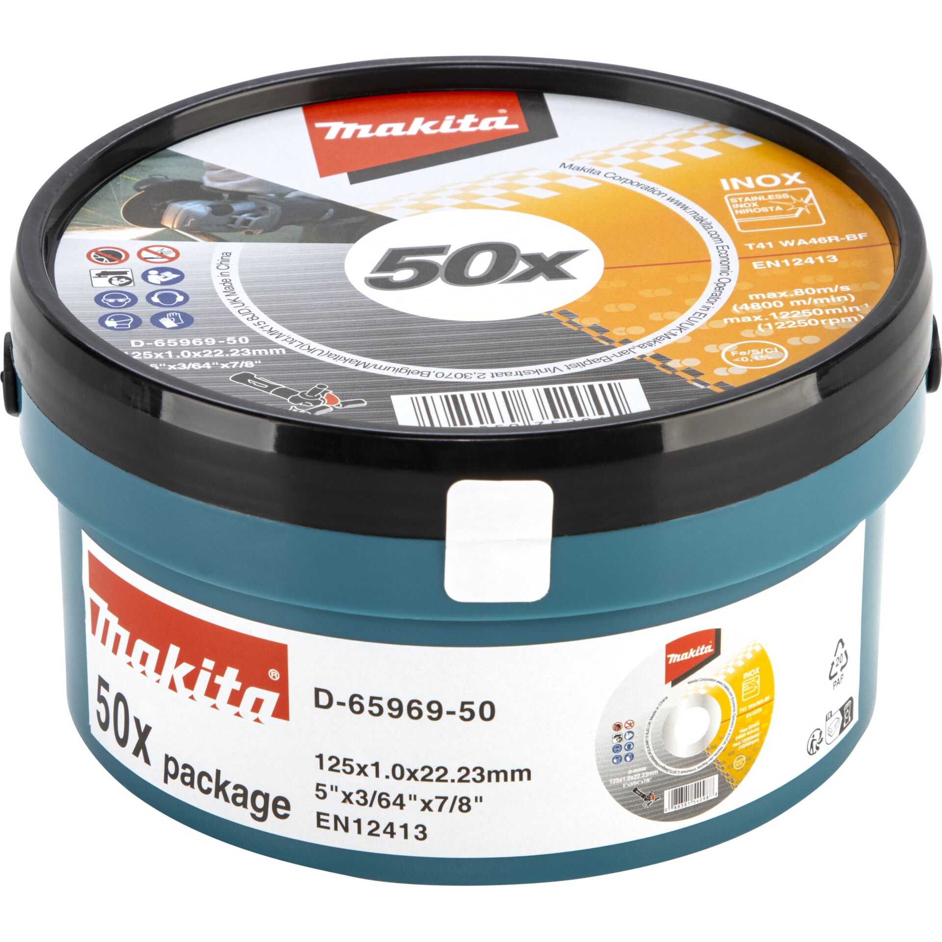 Schleifpapier-Dose, 50x Packung, Makita, Rundschleifpapier, D-65969-50