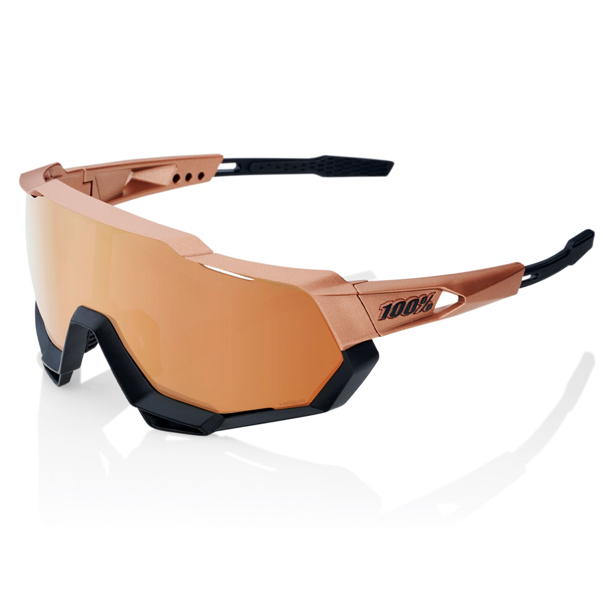 Sonnenbrille, Sportbrille, Irisierter Rahmen, Rosa Gold, UV 400