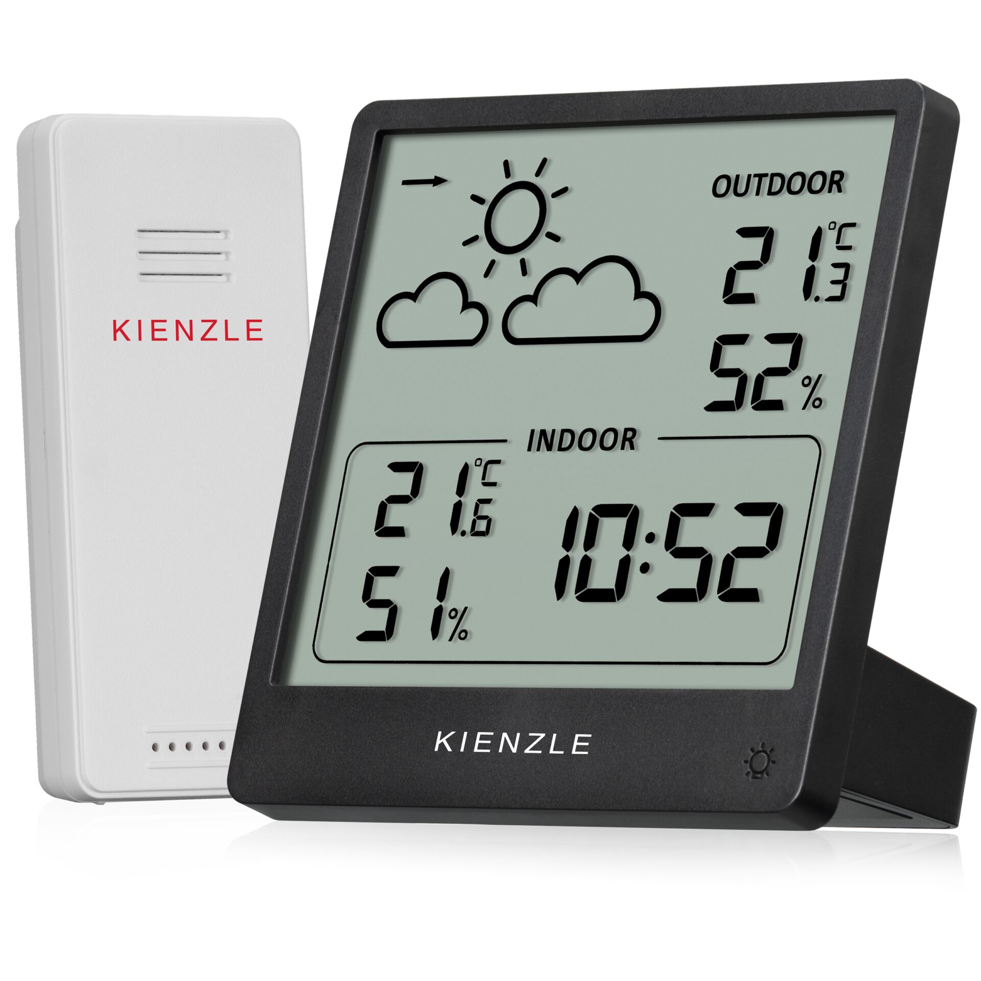 Wetterstation, Digitaler Bildschirm, Außentemperatur, Indoor-Temperatur, Hygrometr