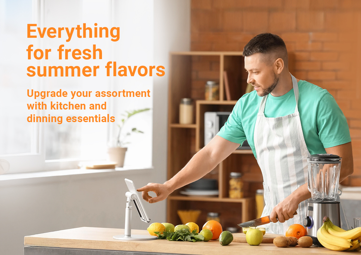 kitchen, Mixer, Apron, fruits, cutting board