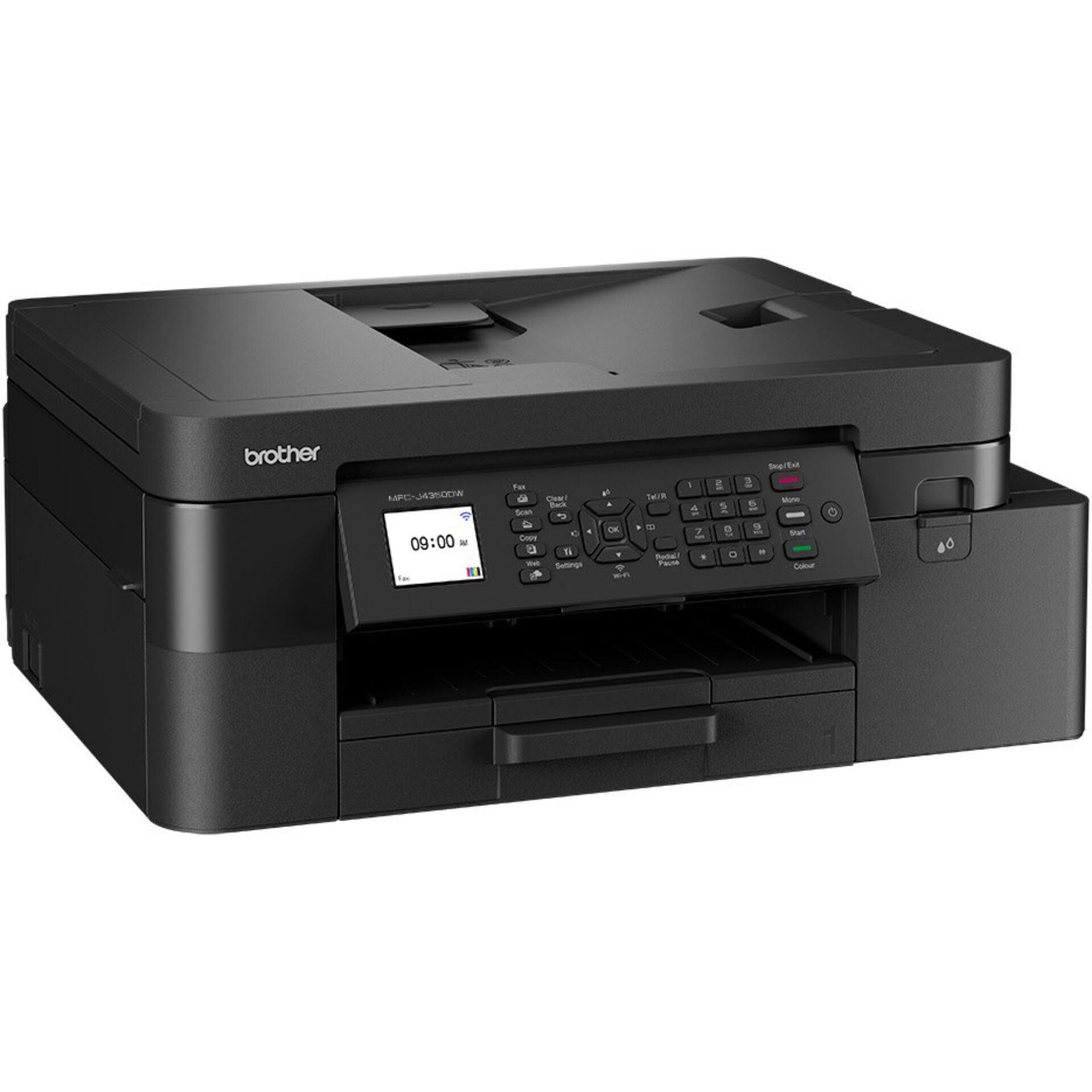 Drucker, All-in-One, Laser, Schwarz, Papierfach