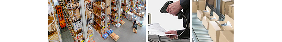 Lagerregal, Warenbestand, Paketbox, BarcodeScanner, Versand