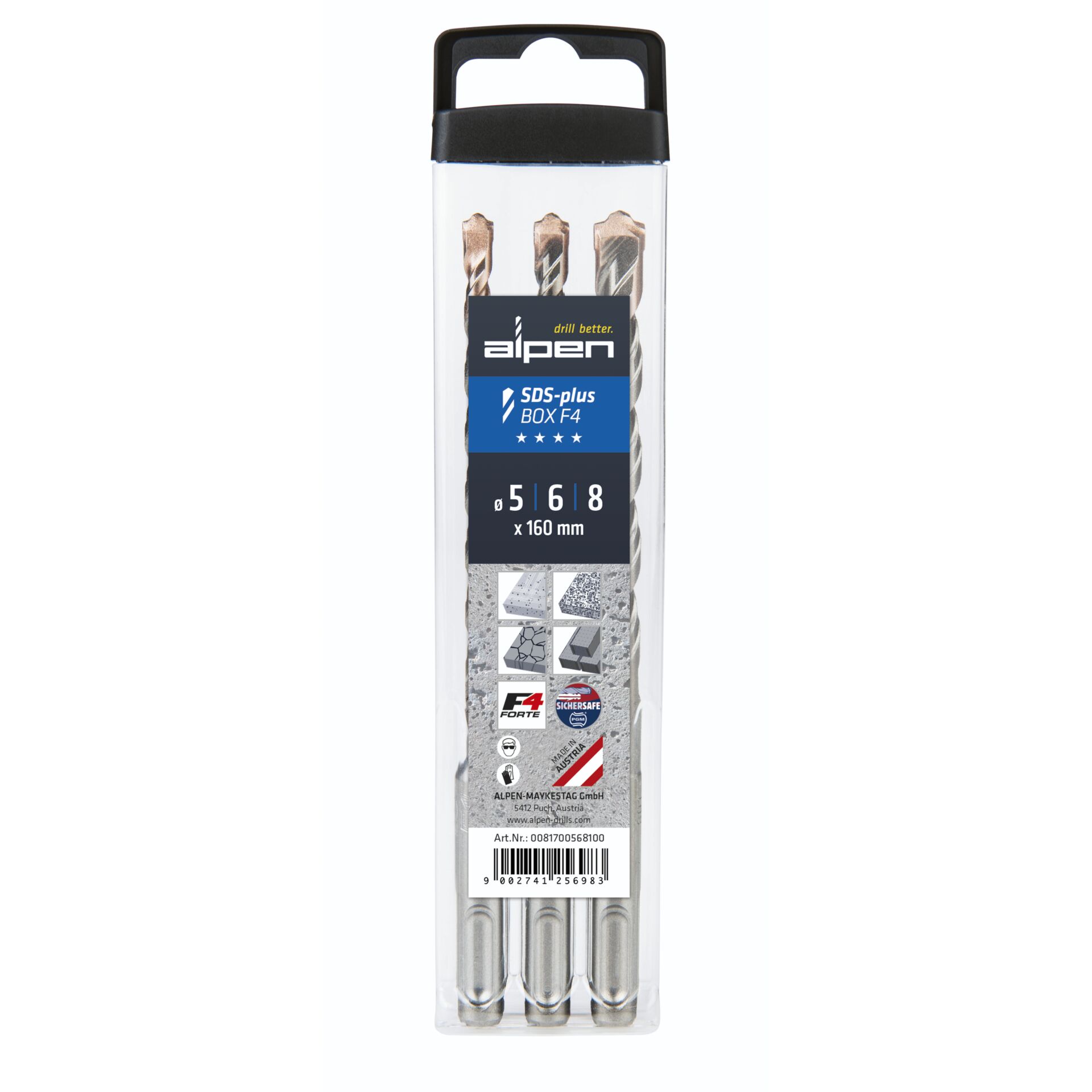 Alpen SDS+ F4 Box 3 pcs. 5-6-8x1  60