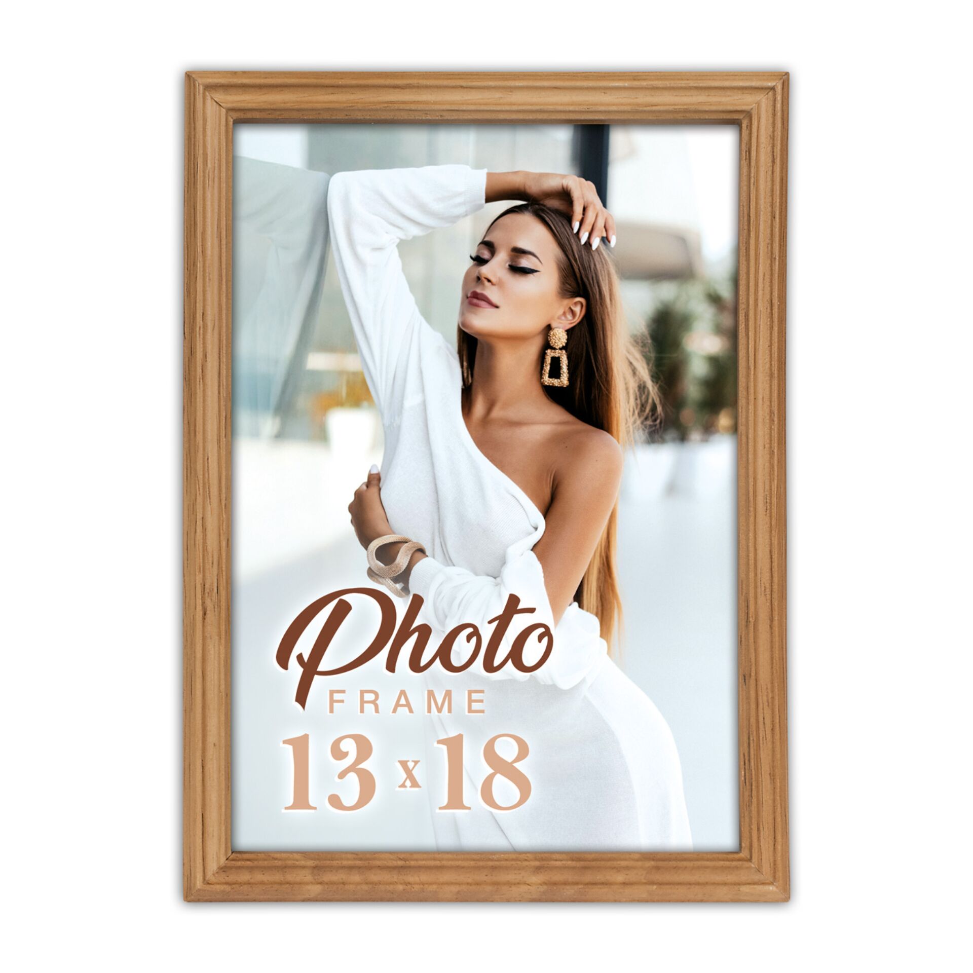 Foto Rahmen, Wanddekoration, 13x18, Holzrahmen, Portrait