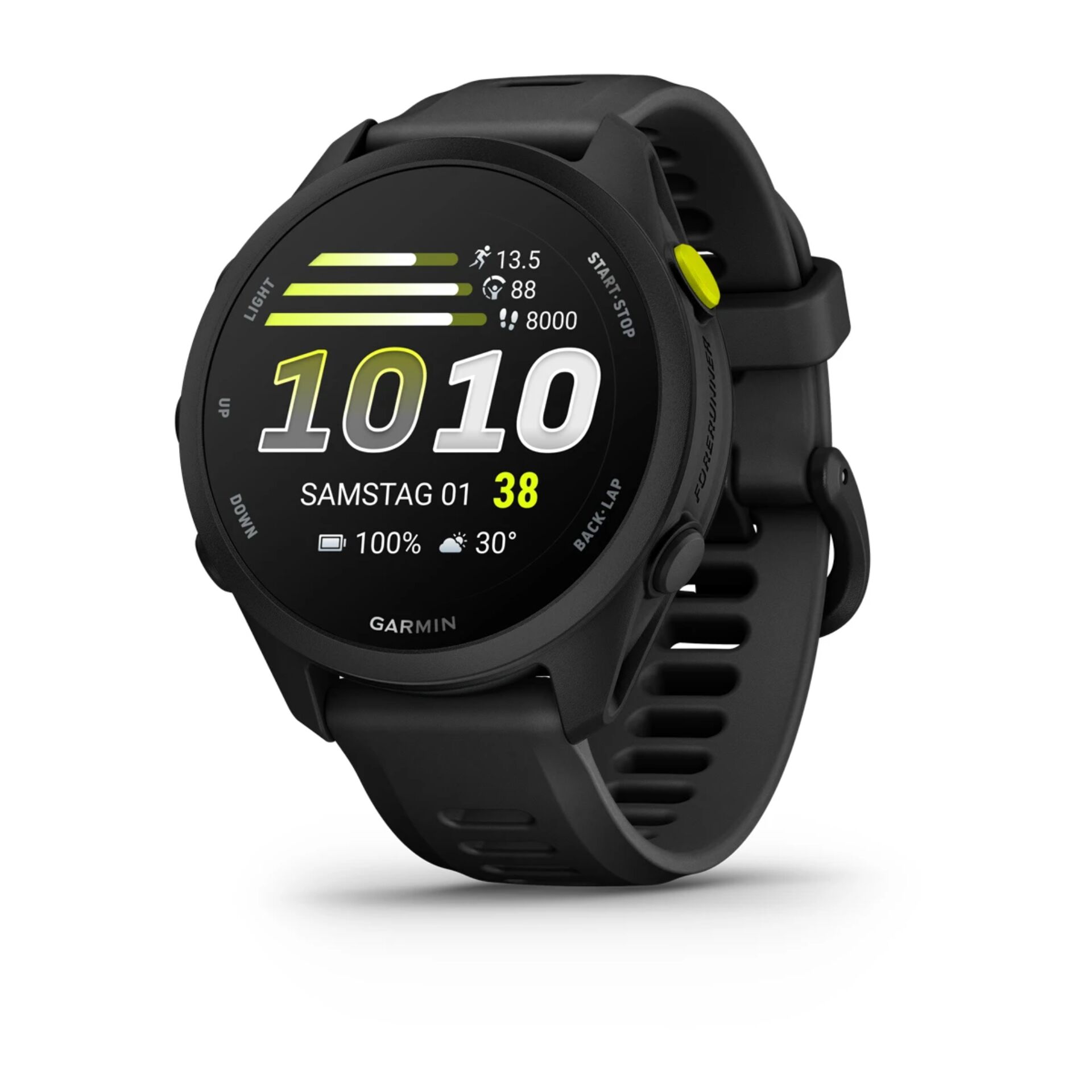 Smartwatch, Garmin, Schwarz, Digitalanzeige, Sportuhr