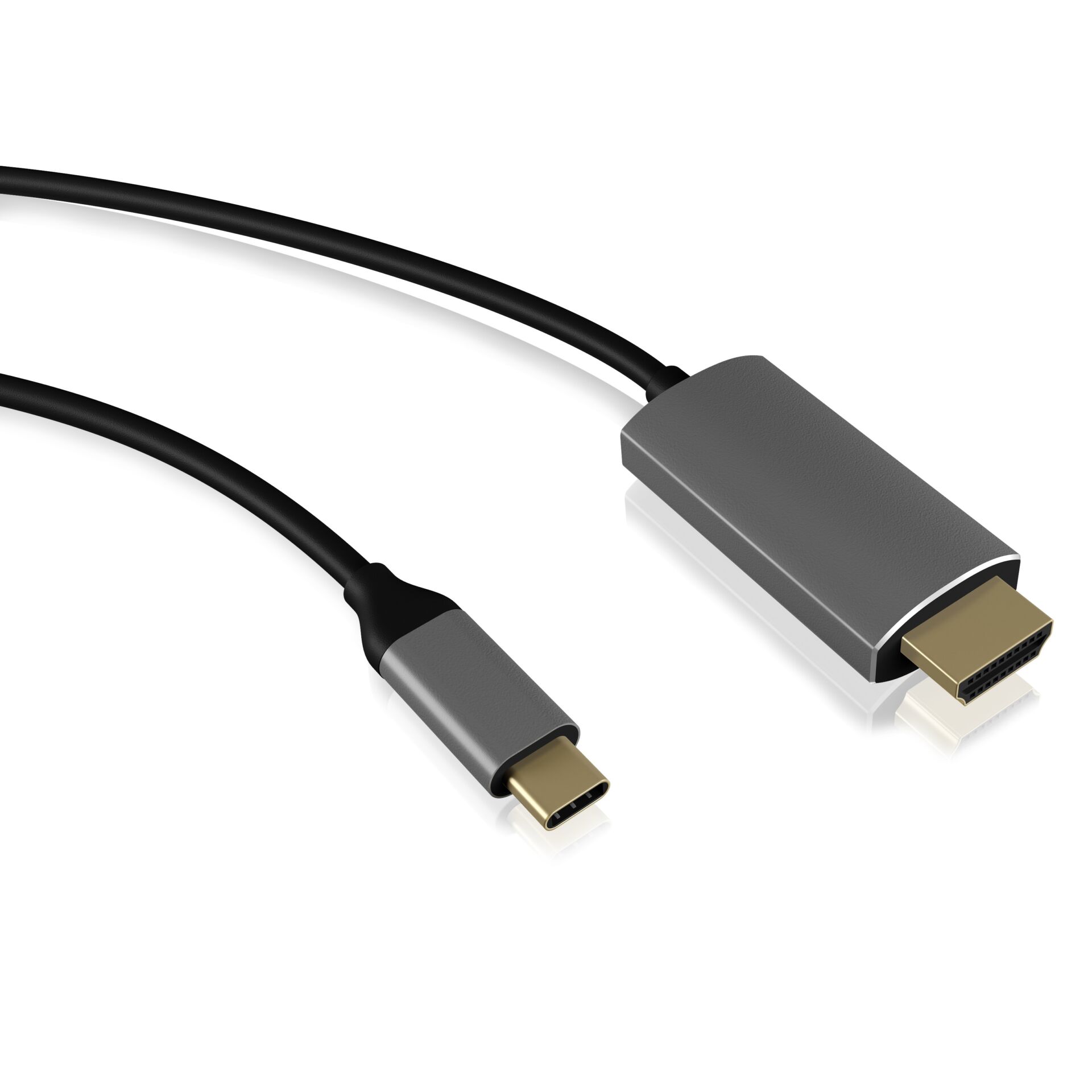 HDMI, Kabel, Adapter, USB-C, Metallisch-grau