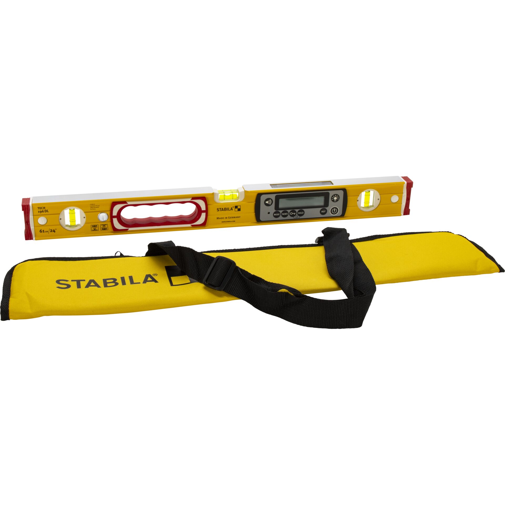 Wasserwaage, Gelb, Messinstrument, Tragetasche, Stabila