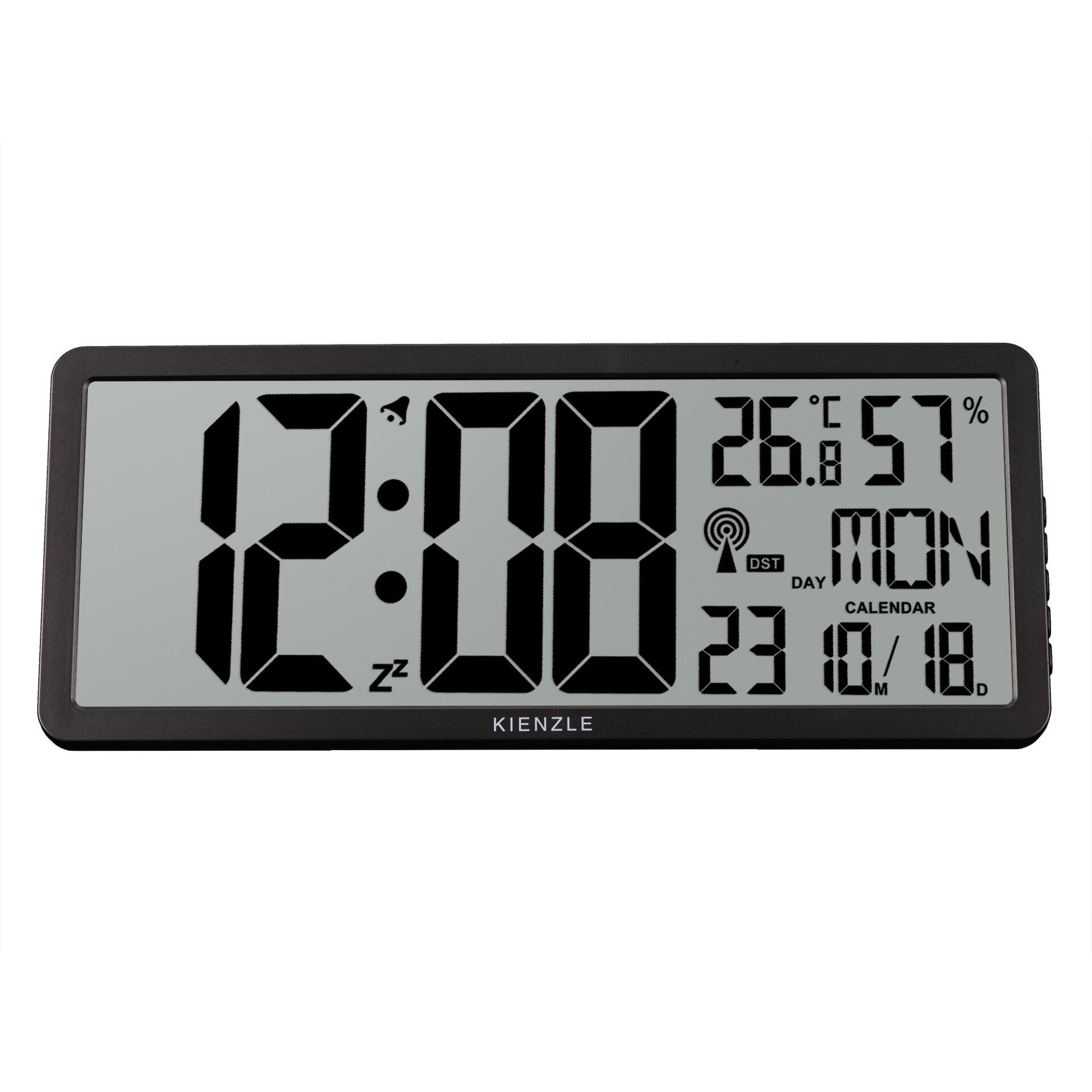 digital clock, wanduhr, LCD-anzeige, große ziffern, kalender, temperatur