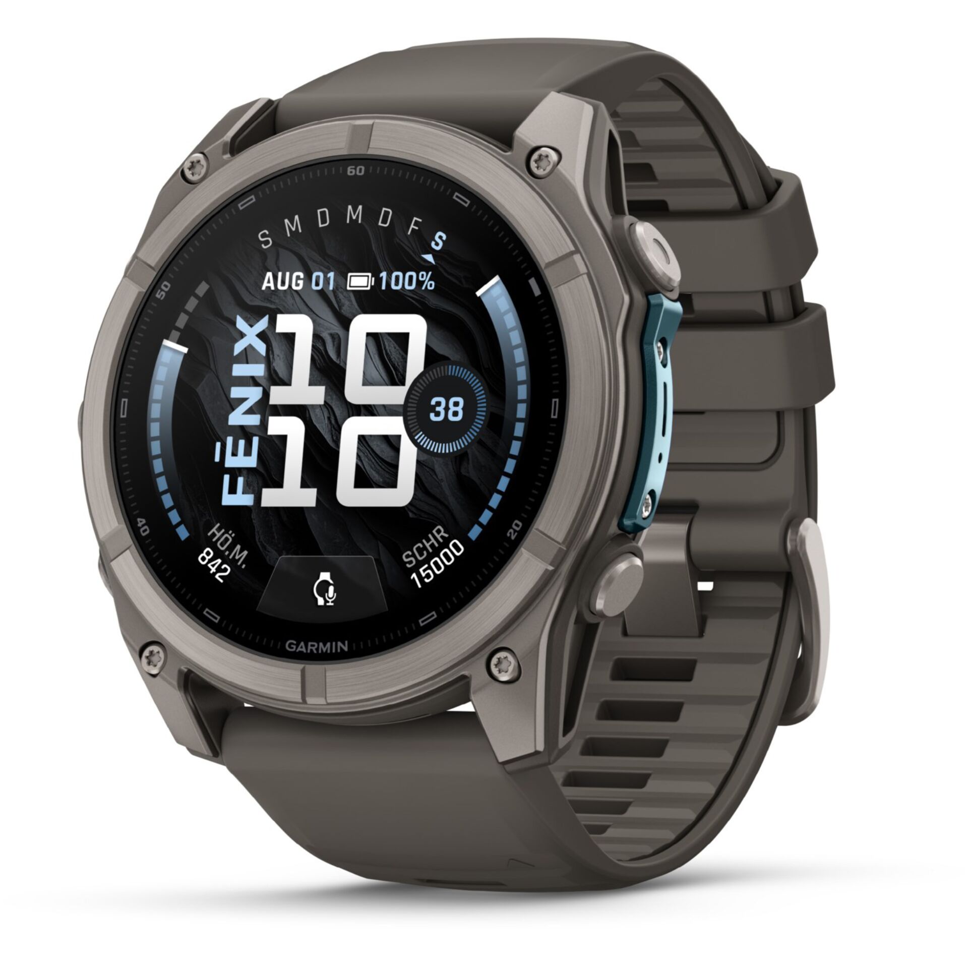 Smartwatch, Garmin, Rundumband, Sensor-Display, Grau
