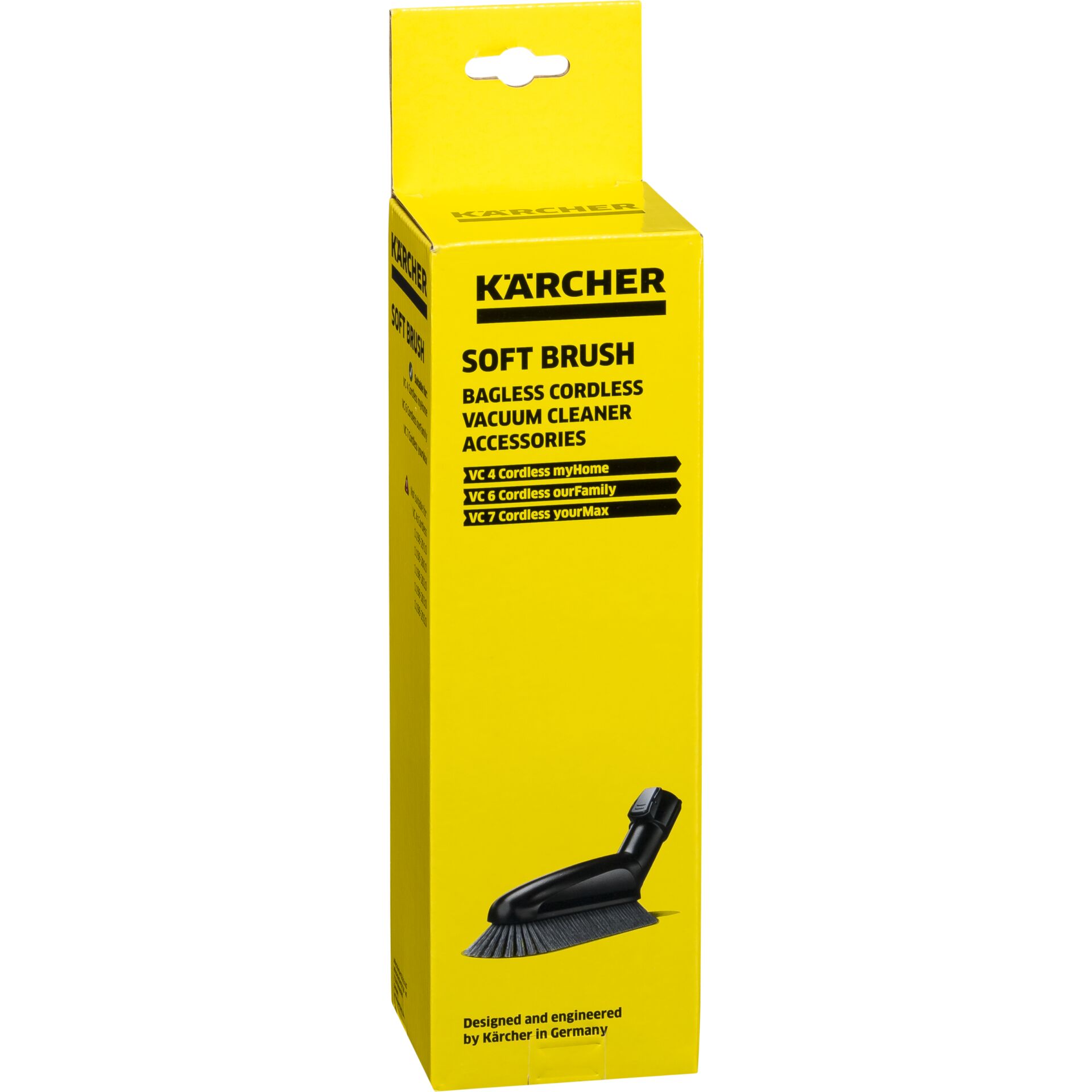 Pinsel, Gerät, Werkzeug, Rauchrohr, Kärcher, Soft Brush, Vakuumreiniger-Zubehör, Kabellos, Gelb Verpackung