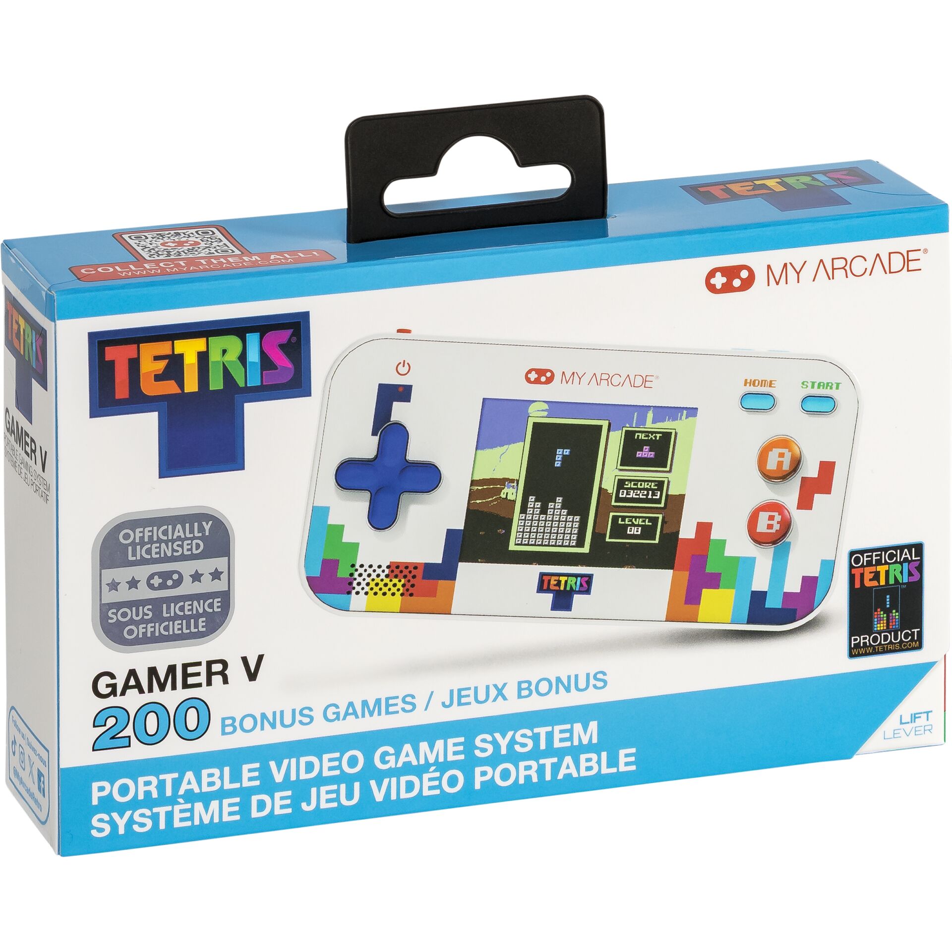 Tetris, Gamer V, Portables Spielesystem, Handheld Konsole, 200 Spiele