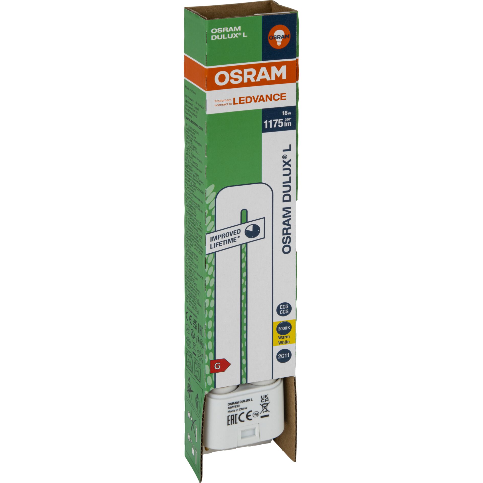 LED-Lampe, OSRAM, DULUX L, E27, weißes Licht