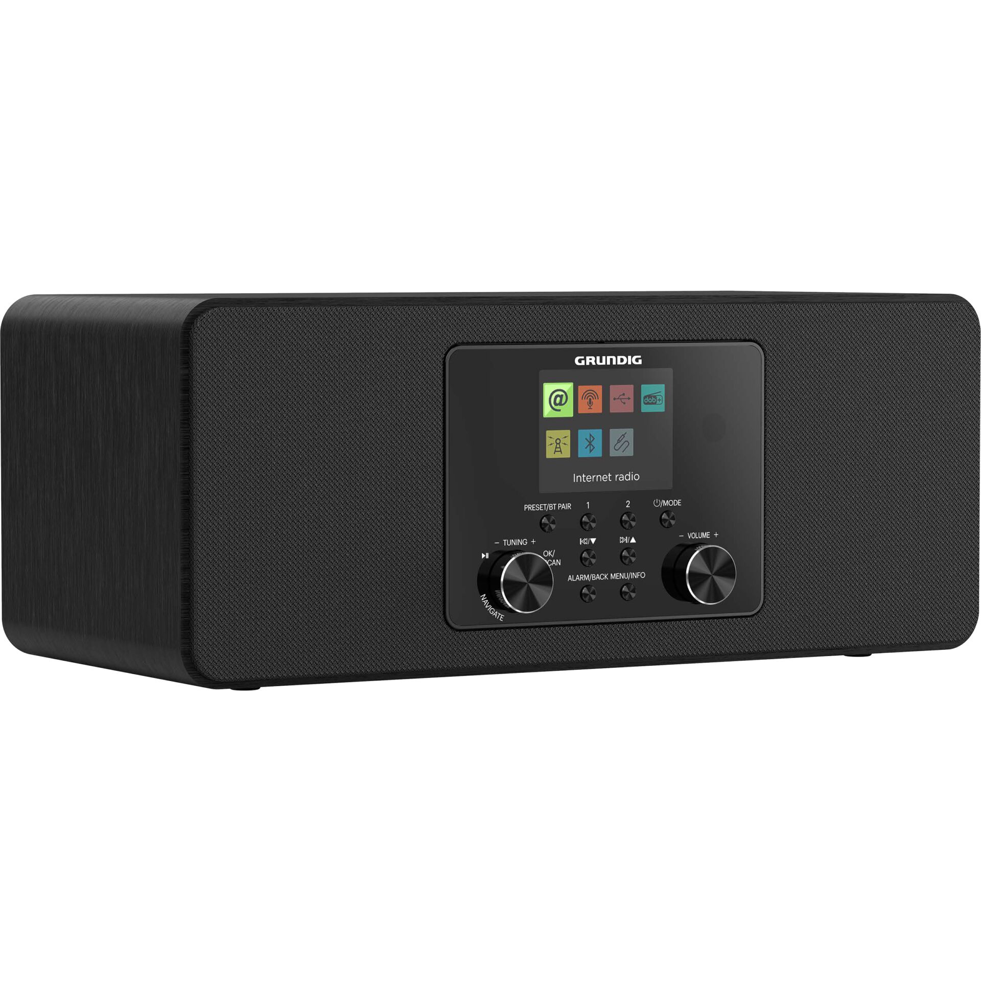 Internet-Radio, Bluetooth, DAB, FM, LCD-Display