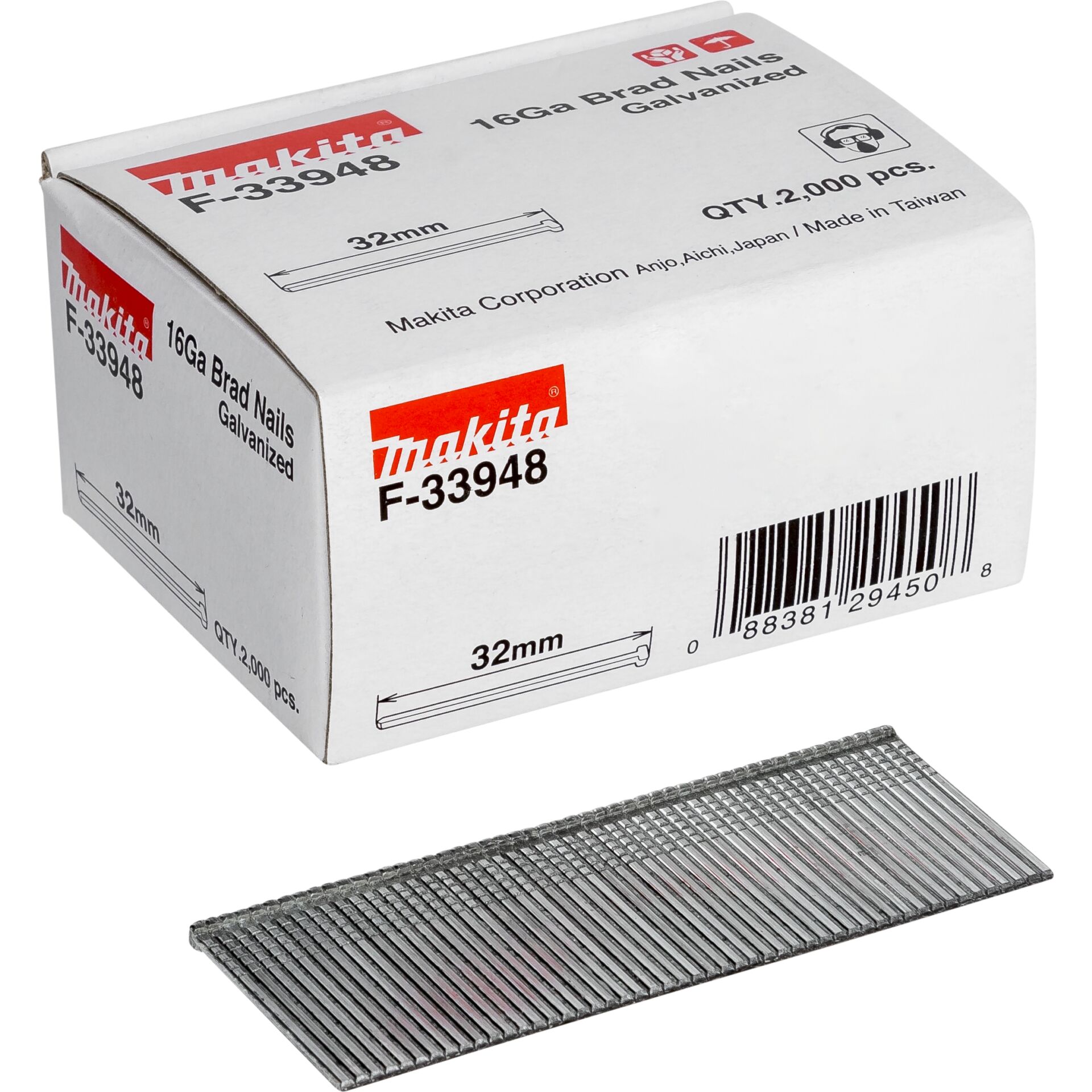 Makita Gauge Brad Nails 1,6x32mm  F-33948  2000 pcs.