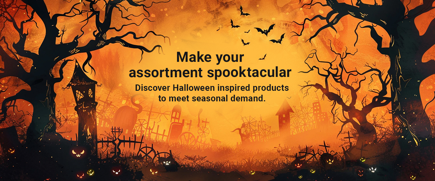 Halloween-Banner, Werbegrafik, Halloween-Motiv, Orange-Schwarz, Fledermäuse