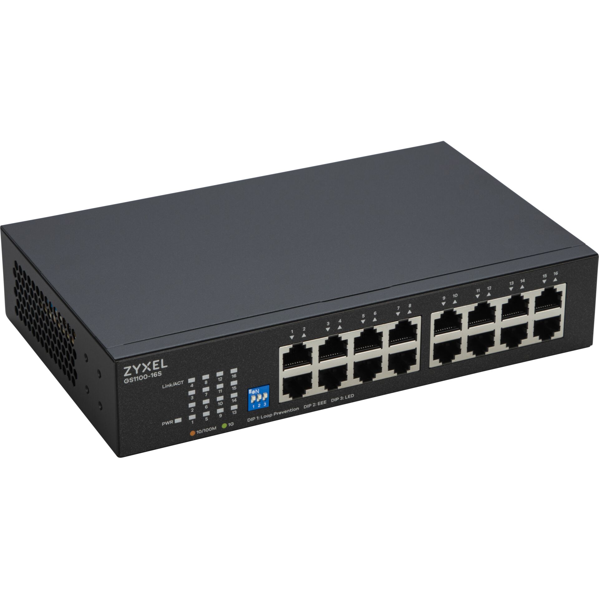 Schalter, Netzwerk, Gigabit, 8-Port, rackmontierbar