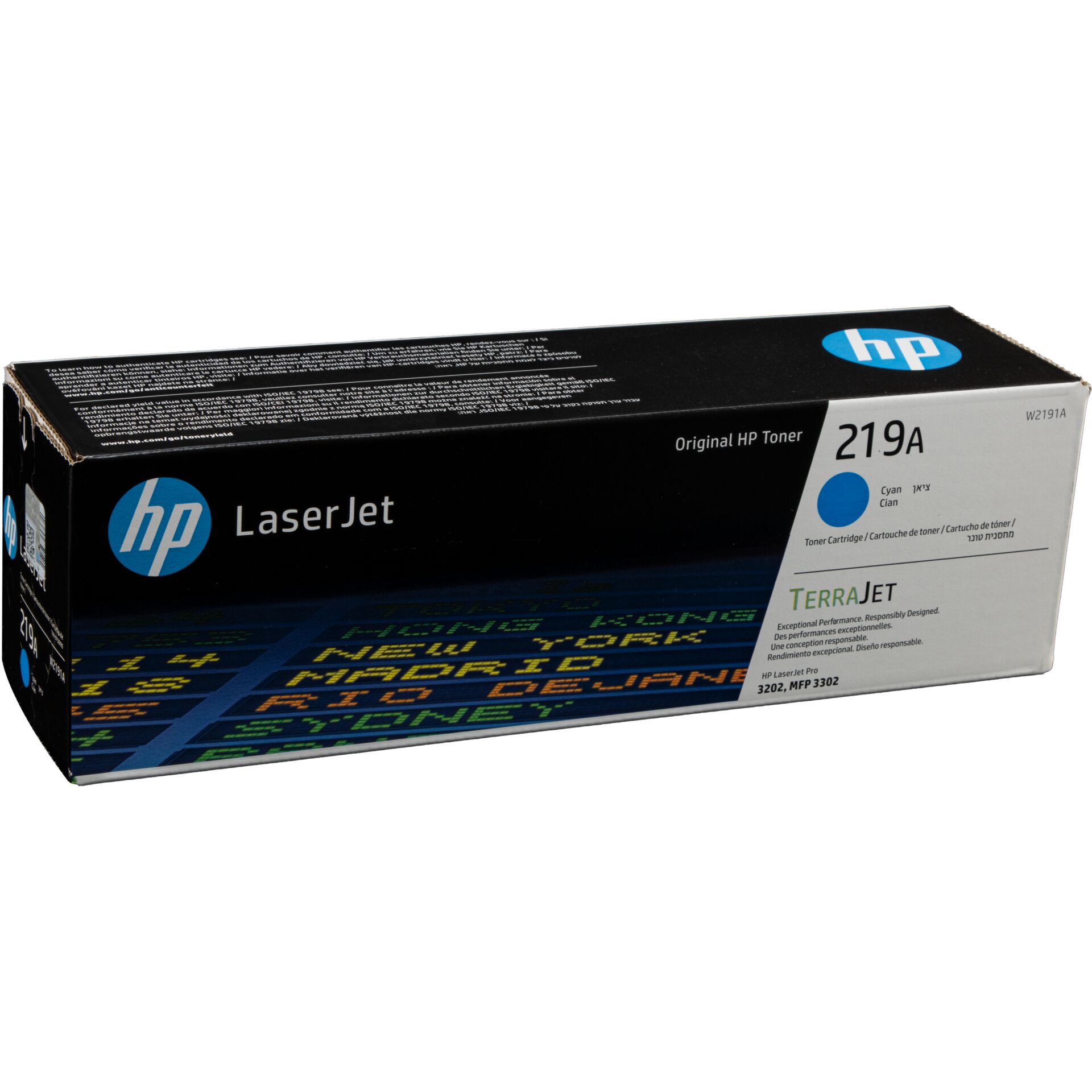 Text, LaserJet, Toner, HP, 219A, Cyan