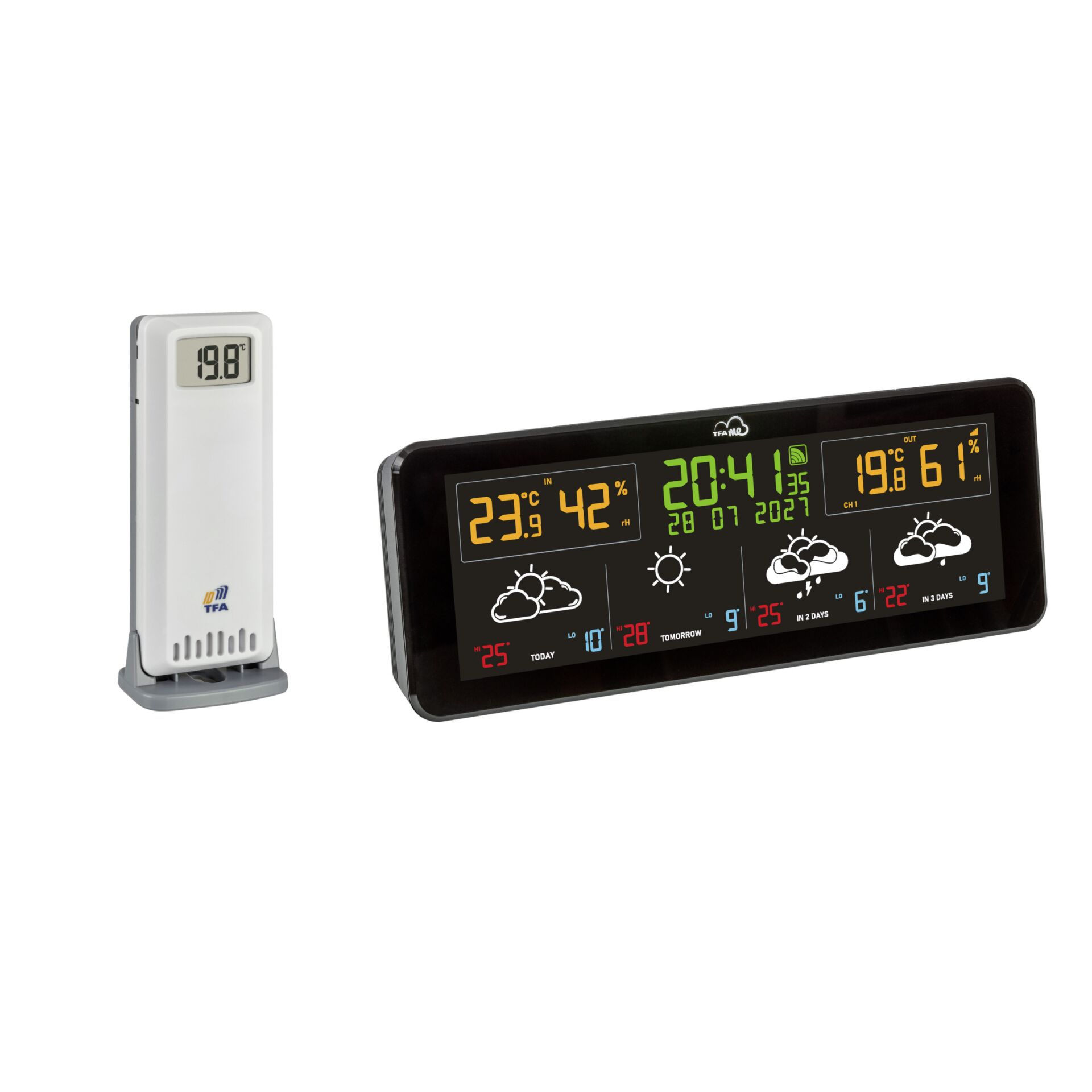 Wetterstation, Wetteranzeige, Digitaluhr, Wind- und Wetterzentrum, Infrarot-Display