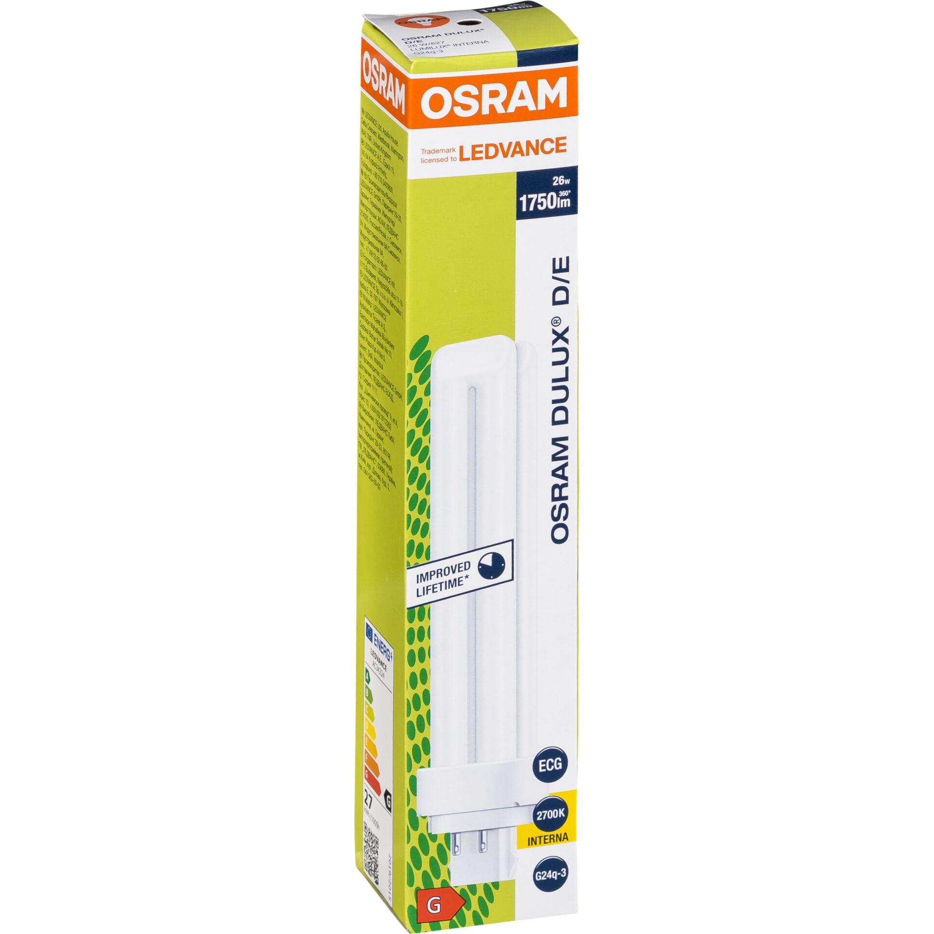 Leuchtmittel, LED-Glühbirne, 2700K, Lichtfarbe warmweiß, Dulux D/E