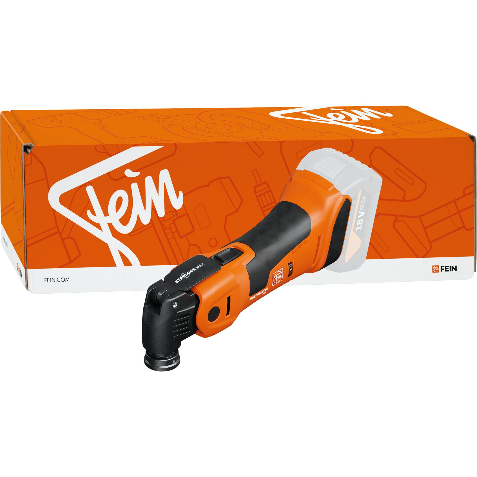 Akkuwinkelhammer, Knick-Kante, 16V, orange/Schwarz, Fein/Marke sichtbar?