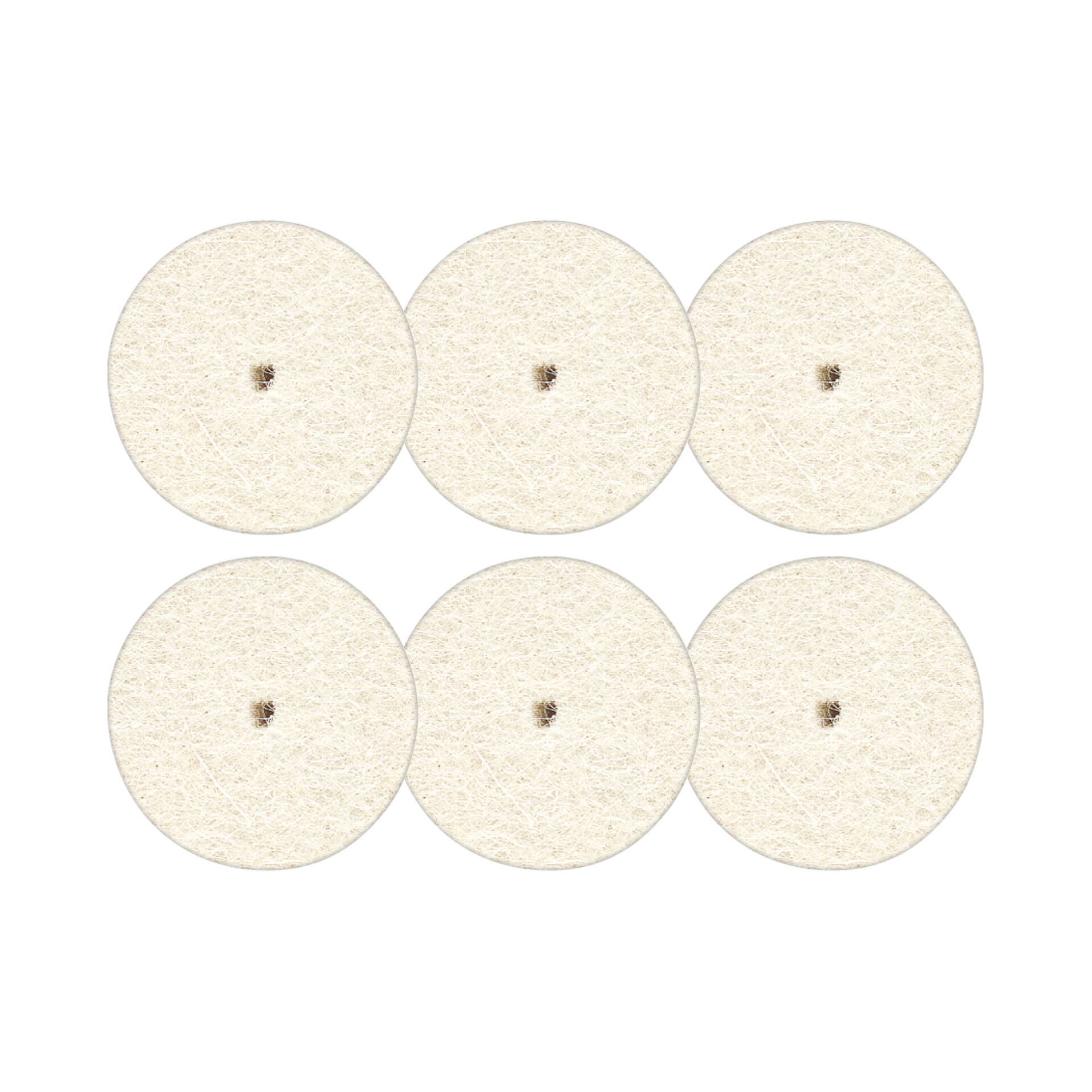 Filter Scheiben, Pads, Baumwollscheiben, Weiße Scheiben, Sechs Stück