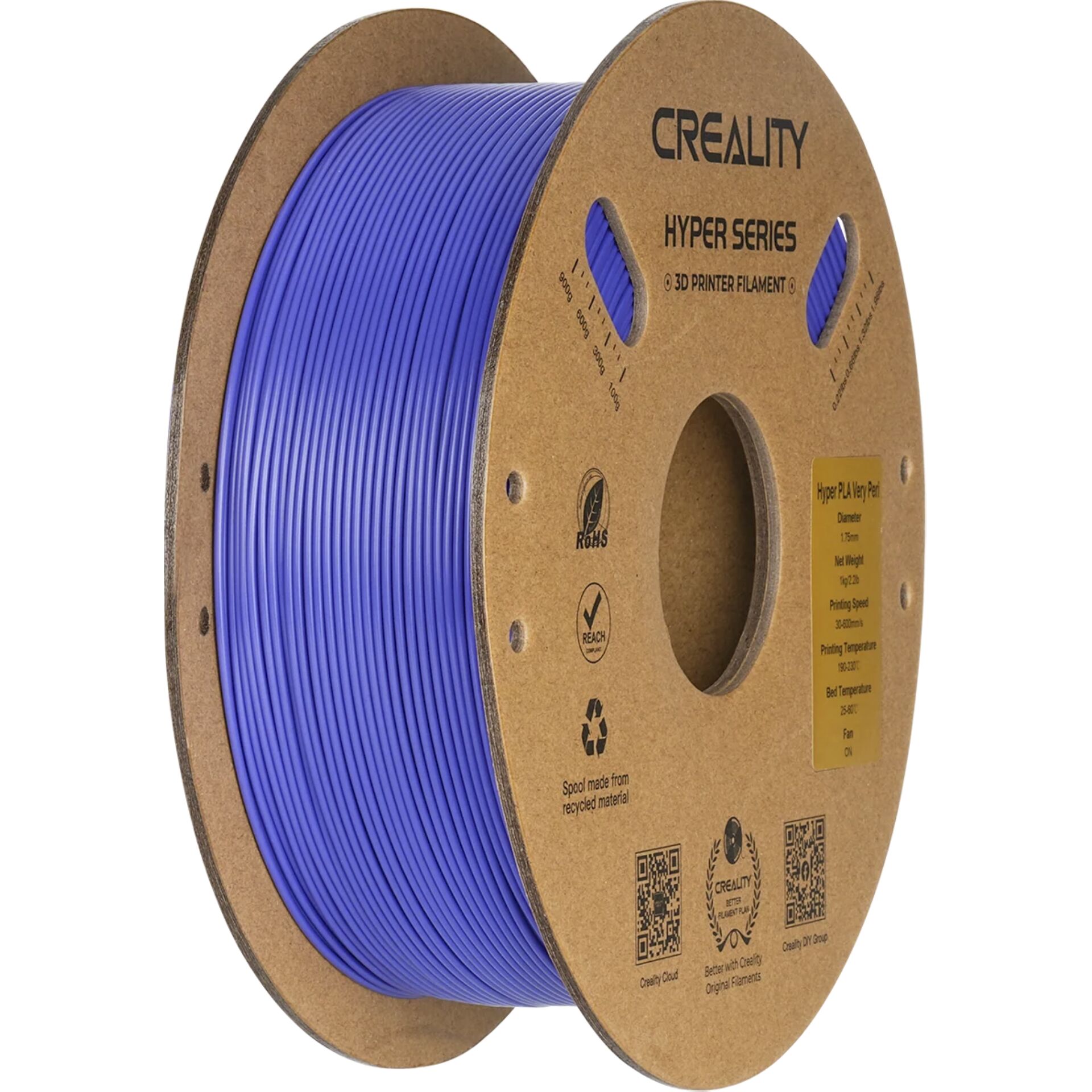 3D-Druck Filament, PLA-Filament, Blaues Filament, Spule, Hyper-Serie