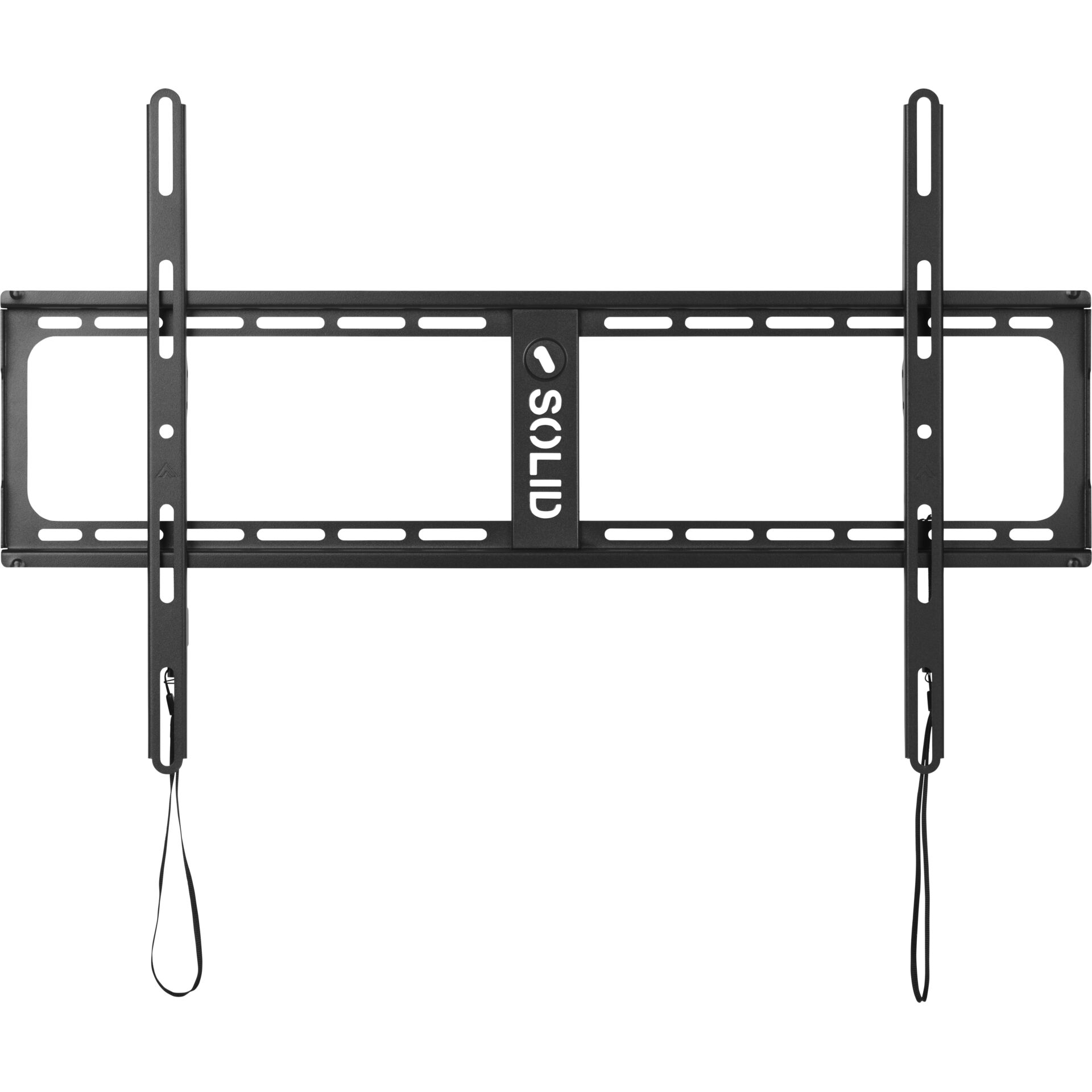 TV-Wandhalterung, Metall, Schwarz, Wandmontage, Sicherungsriemen
