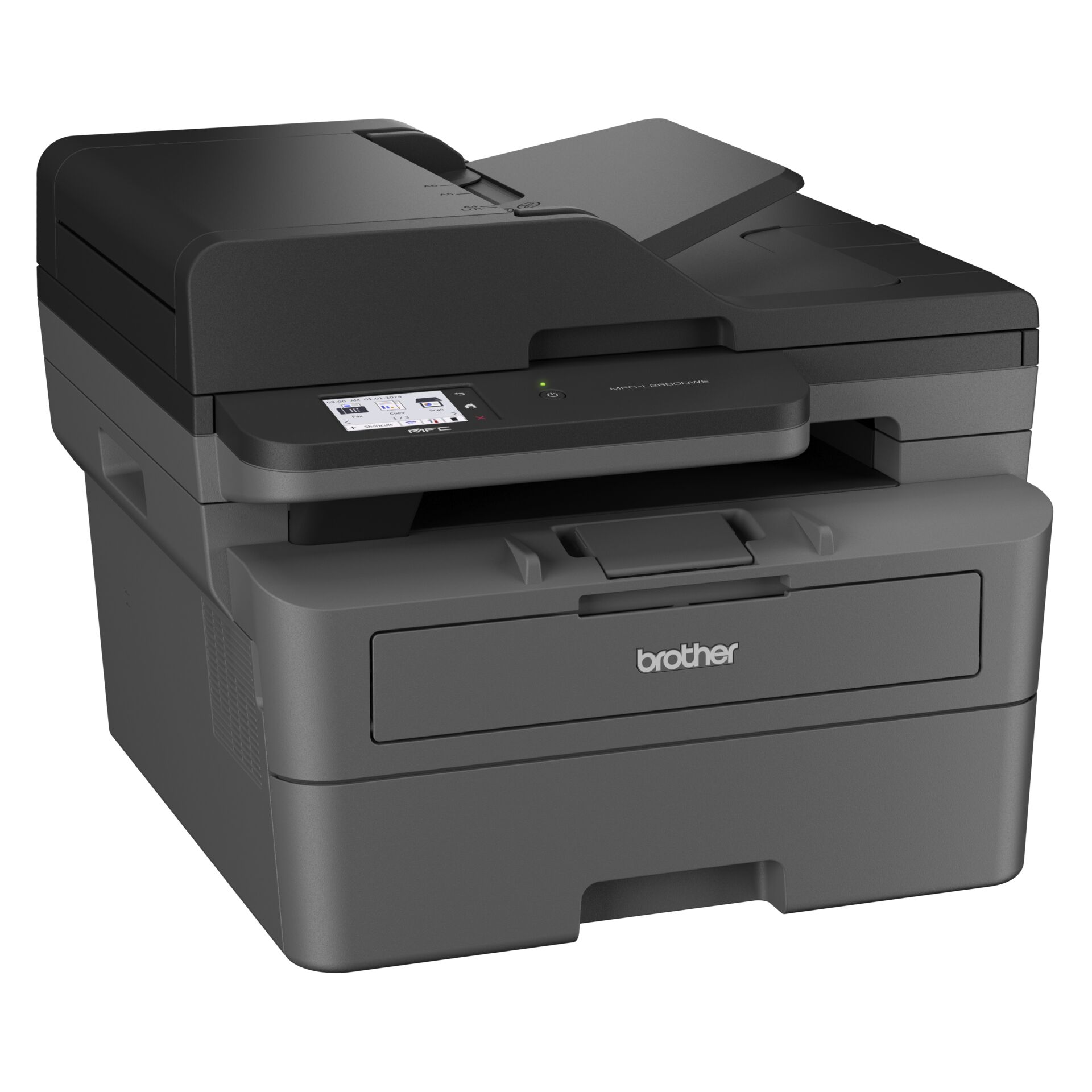 Drucker, Multifunktionsdrucker, Konnektivität, Papierfach, Graue Farbe