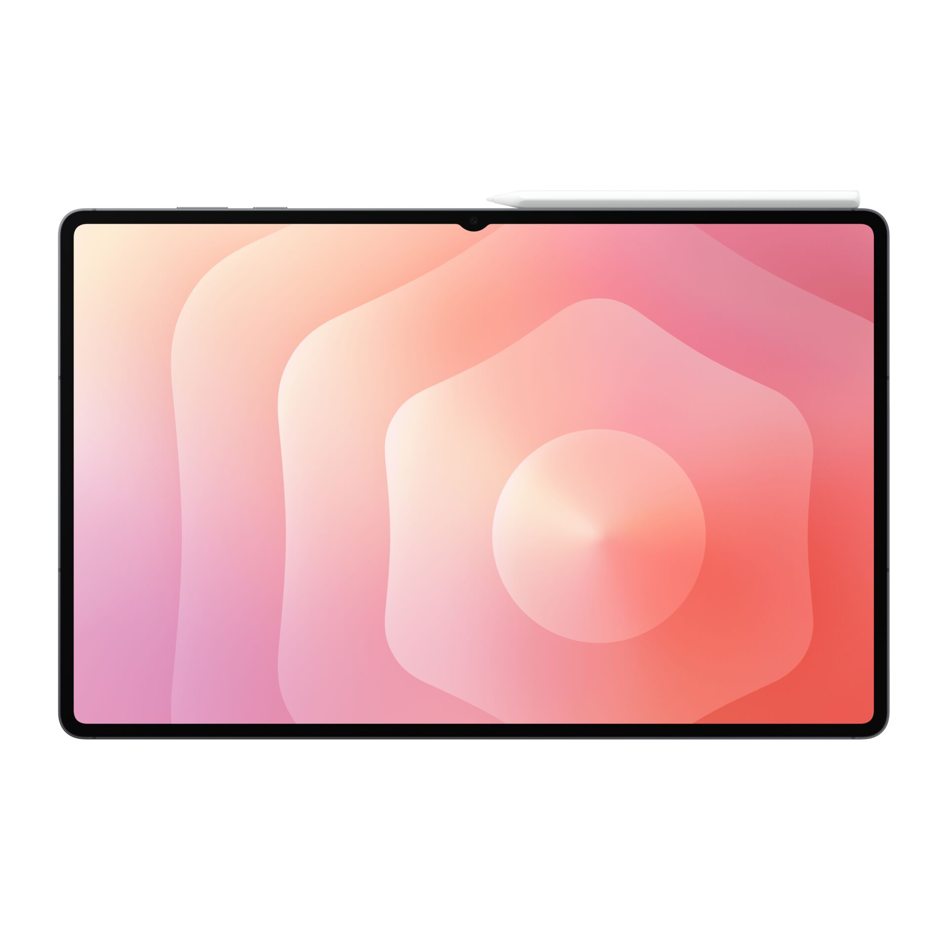 Tablet, Tablet-Computer, Pinkes Gradient, Notch Frontkamera, S-Pen Zubehör