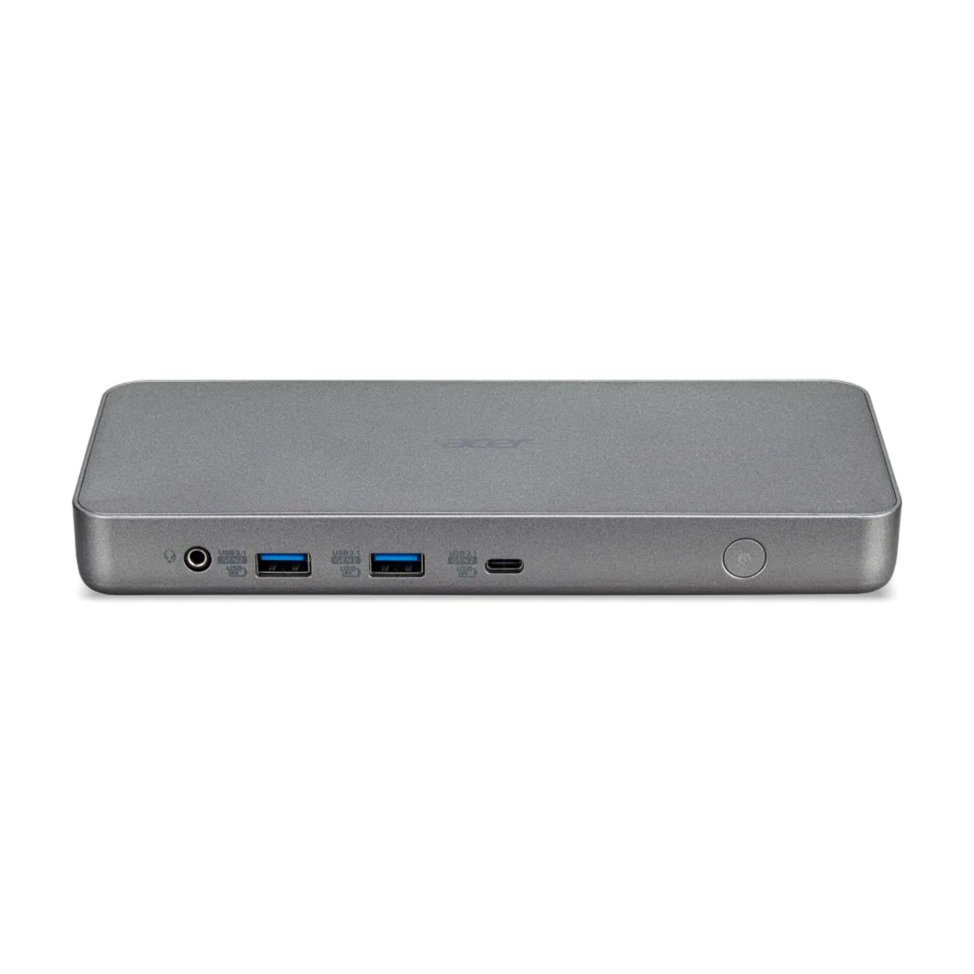 Mini-PC, Notebook Dock, USB-C Hub, Metallischgrau, Netzschalter