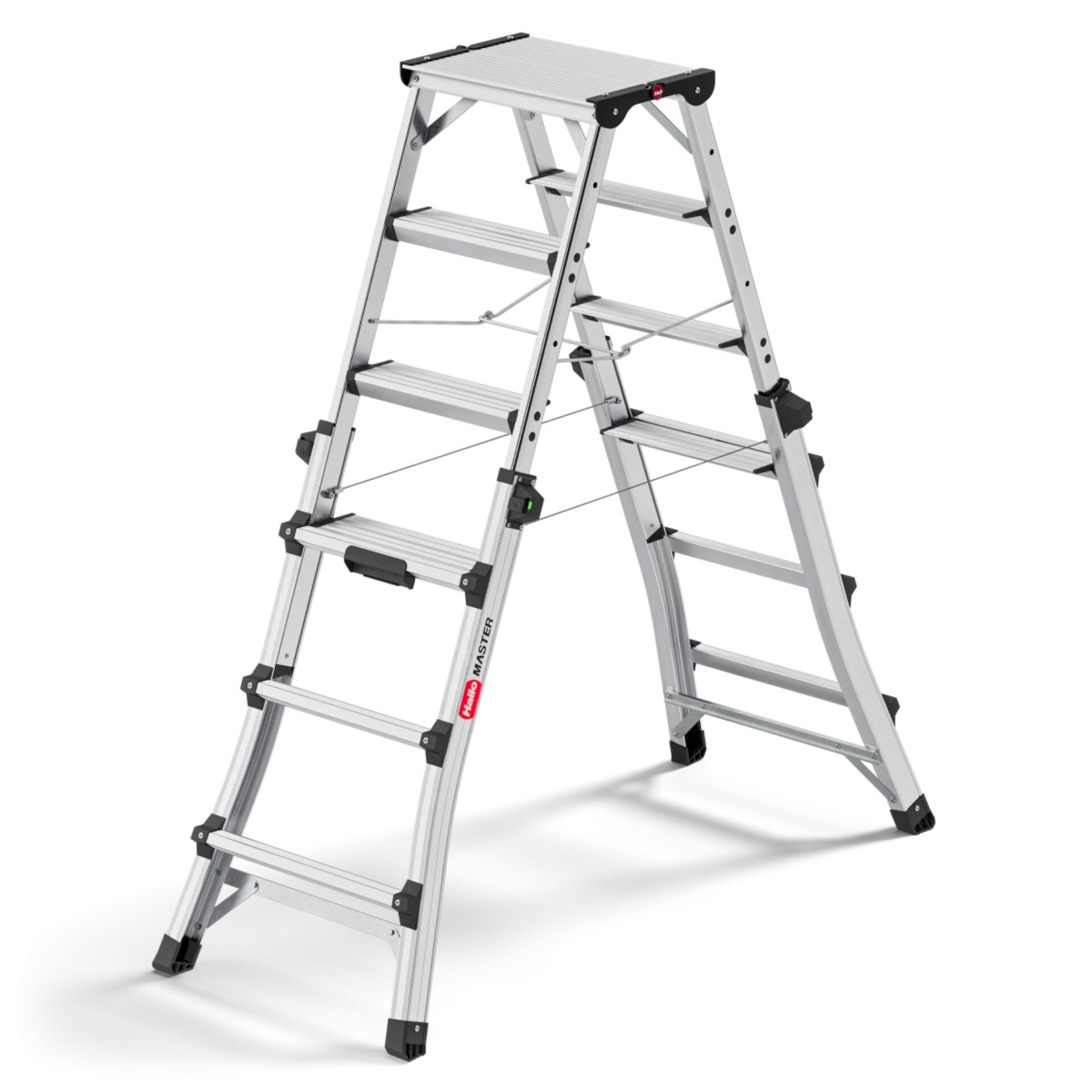 Leiter Stehleiter, Aluminium, Mehrzweckleiter, Ausziehbar, Stabil