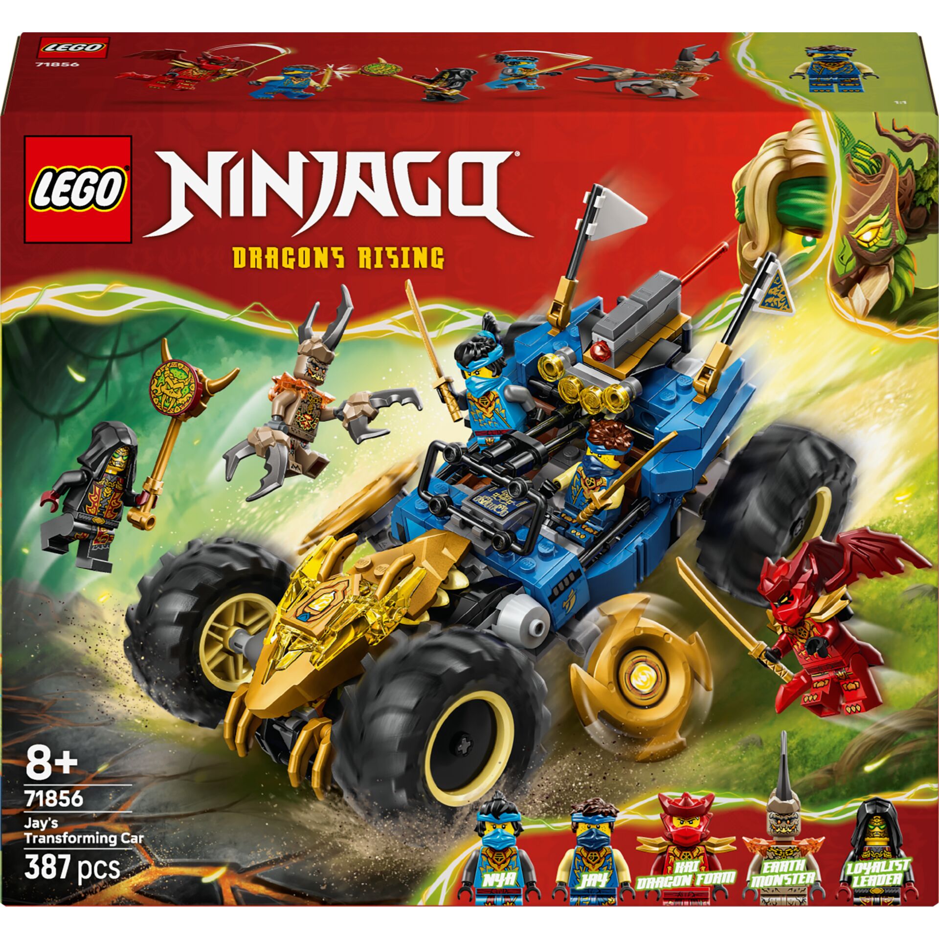 Lego, Ninjago, Dragon's Rising, Transforming car, Knight minifigures