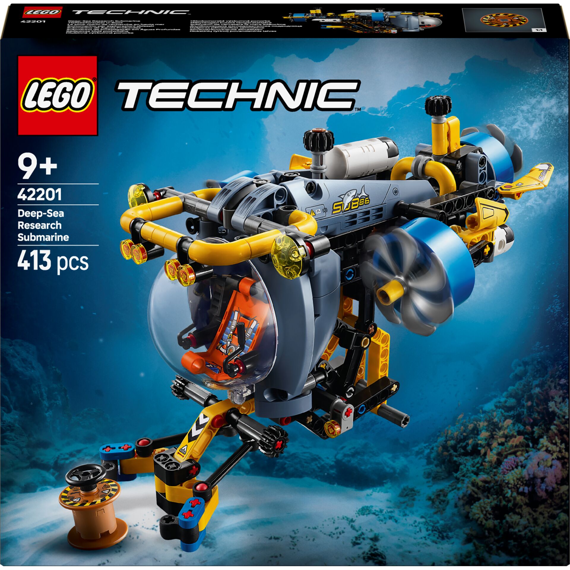 Tiefe-See-U-Boot, LEGO Technic, 413 Teile, Unterwasserfahrzeug, Propellerantrieb