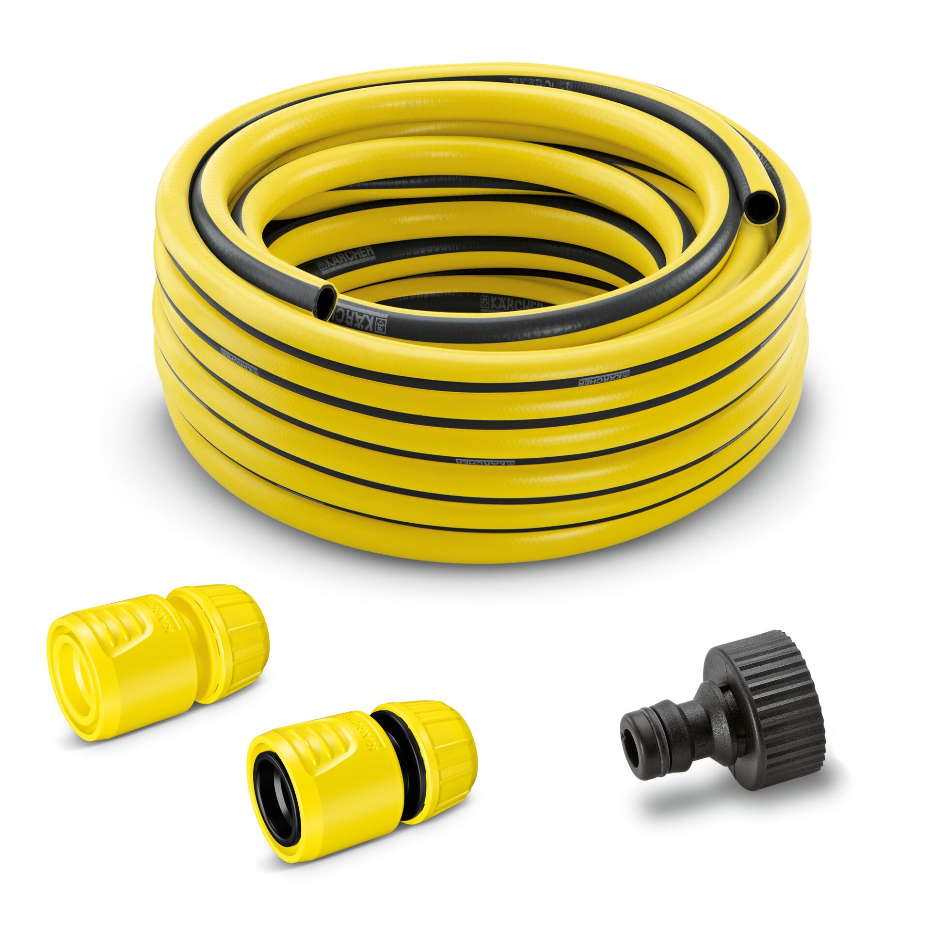 Schlauch, Gartenschlauch, Gelb, Schlauchverbindungsset, Adapter