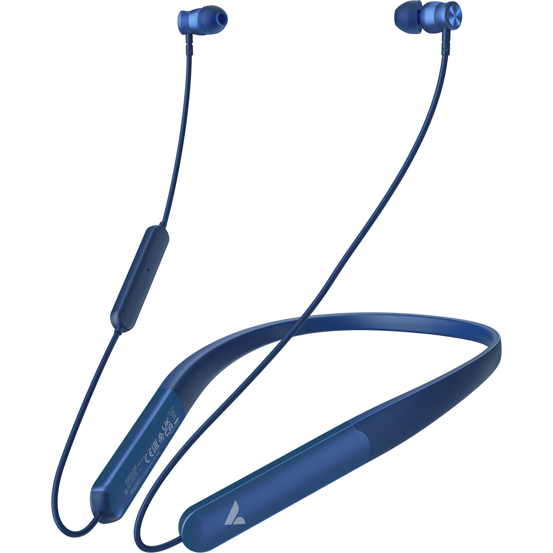 Kopfhörer, In-Ear, Bluetooth, Nackenbügel, Blau