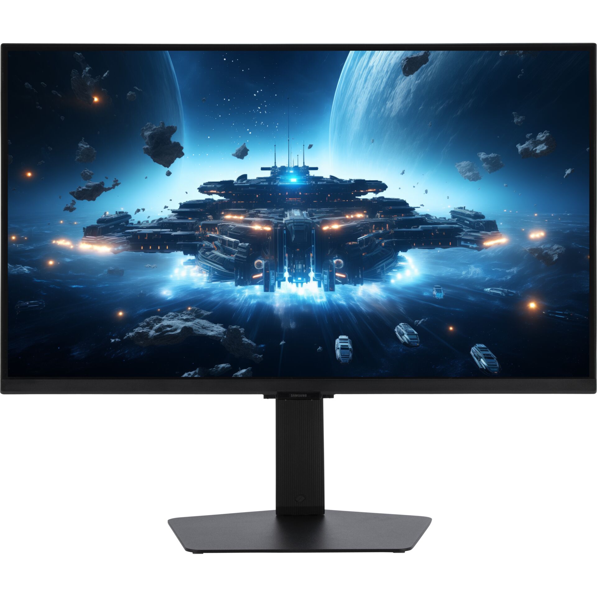 monitor,  gaming,  ultrawide,  space scene,  stand