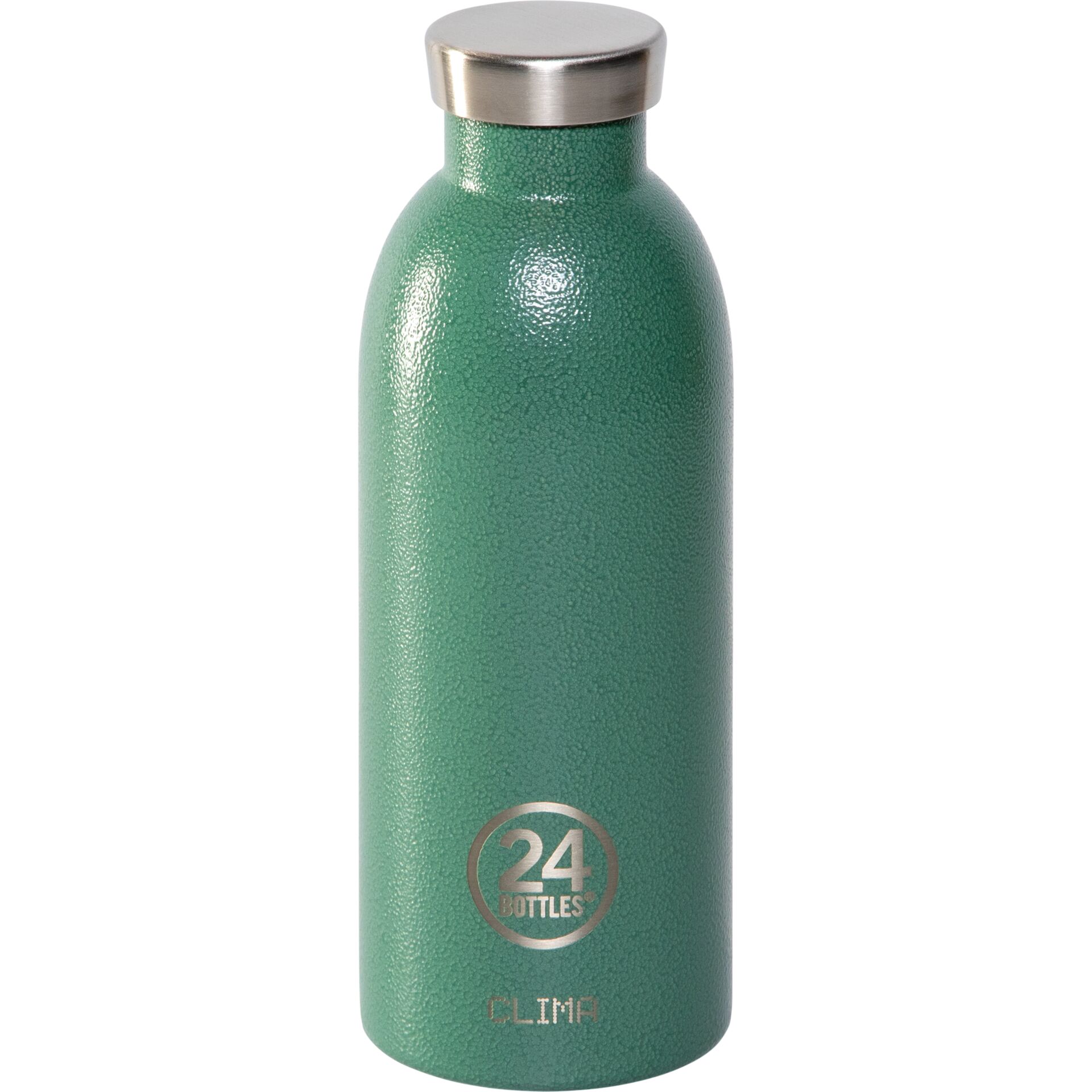 Flasche, grün, Edelstahldeckel, Metallflasche, wiederverwendbar