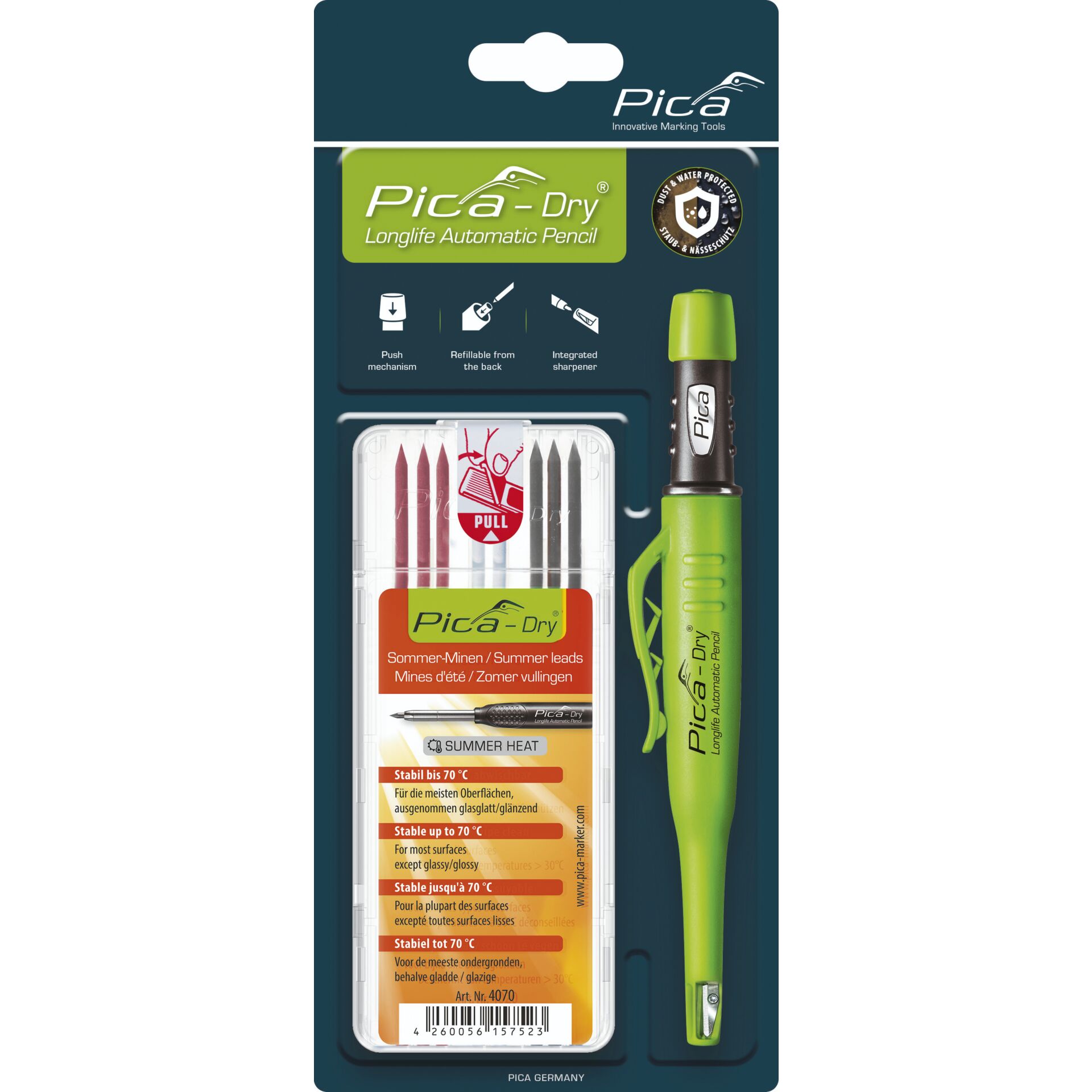 Pica DRY Bundle with 1x Marker +  1x Refills No. 4070
