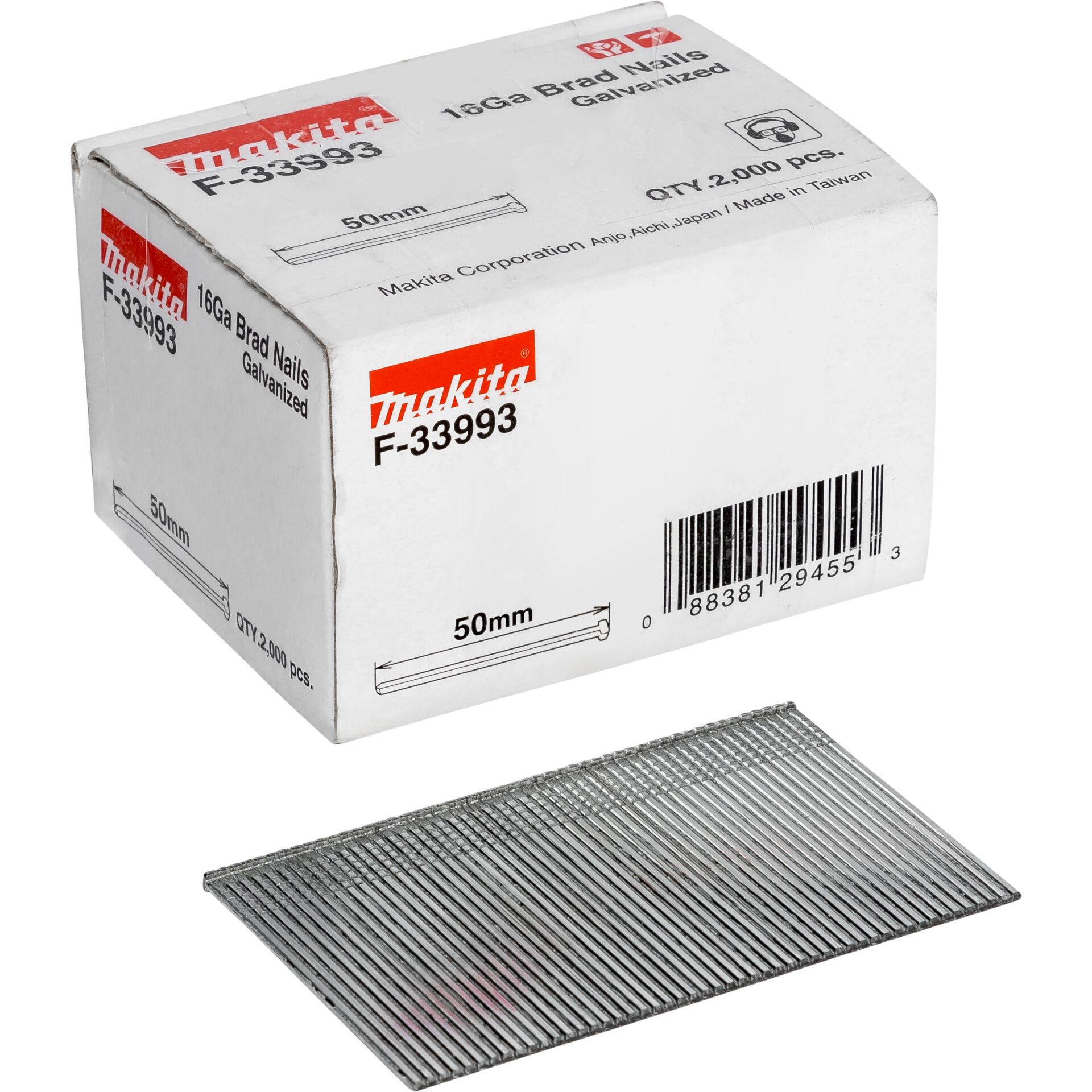 Makita Gauge Brad Nails 1,6x50mm  F-33993  2000 pcs.