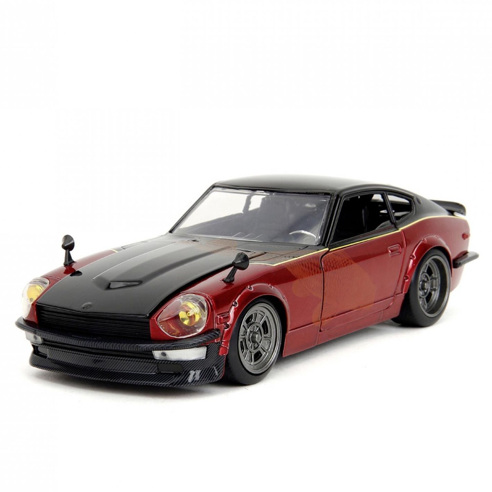 Modellauto, Rot Schwarz, Rostiges Coupé, Sport-Cew, Miniaturauto