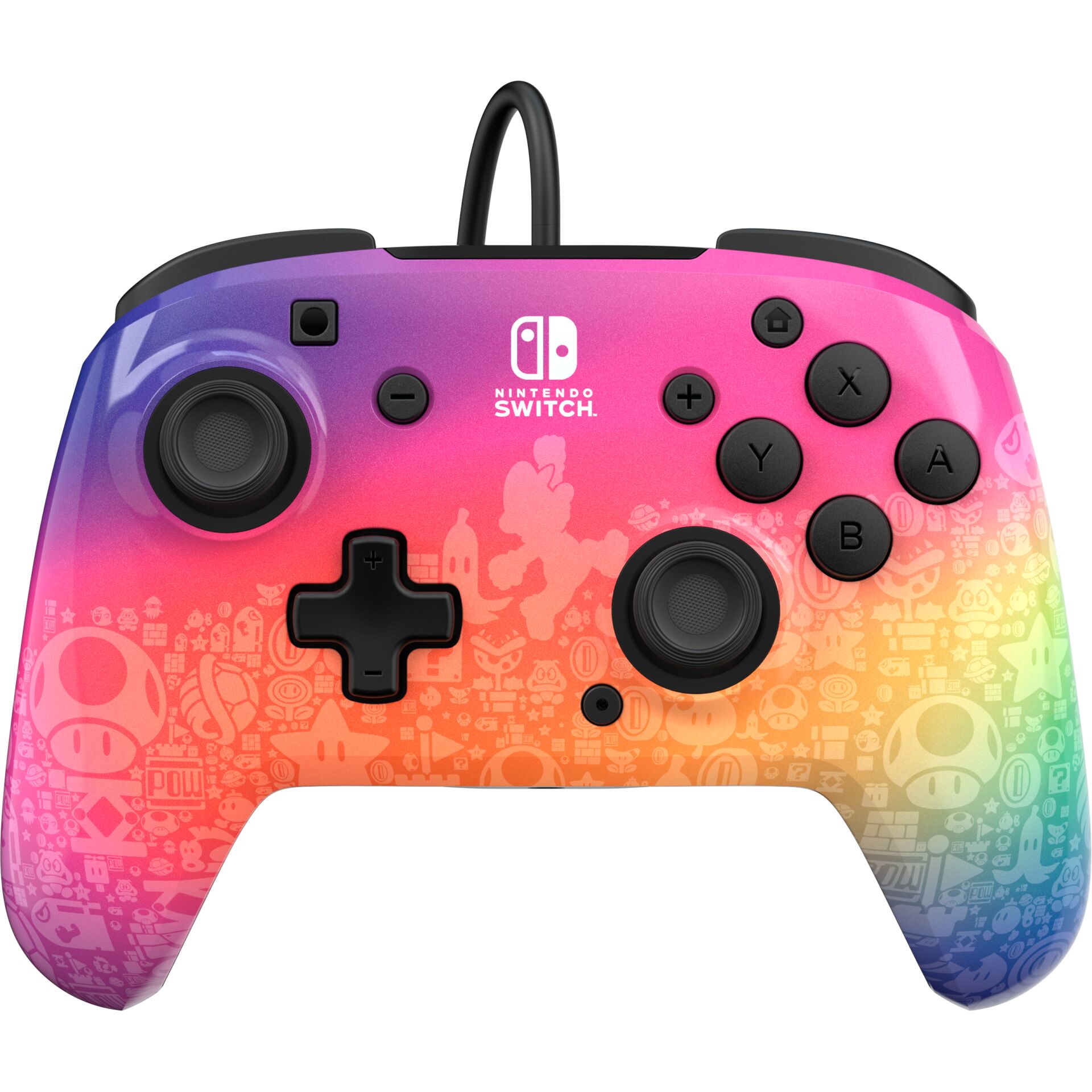 Nintendo Switch Pro Controller, Farbverlauf, Gemustertes Design, Spielcontroller, Kabelgebundene Steuerung