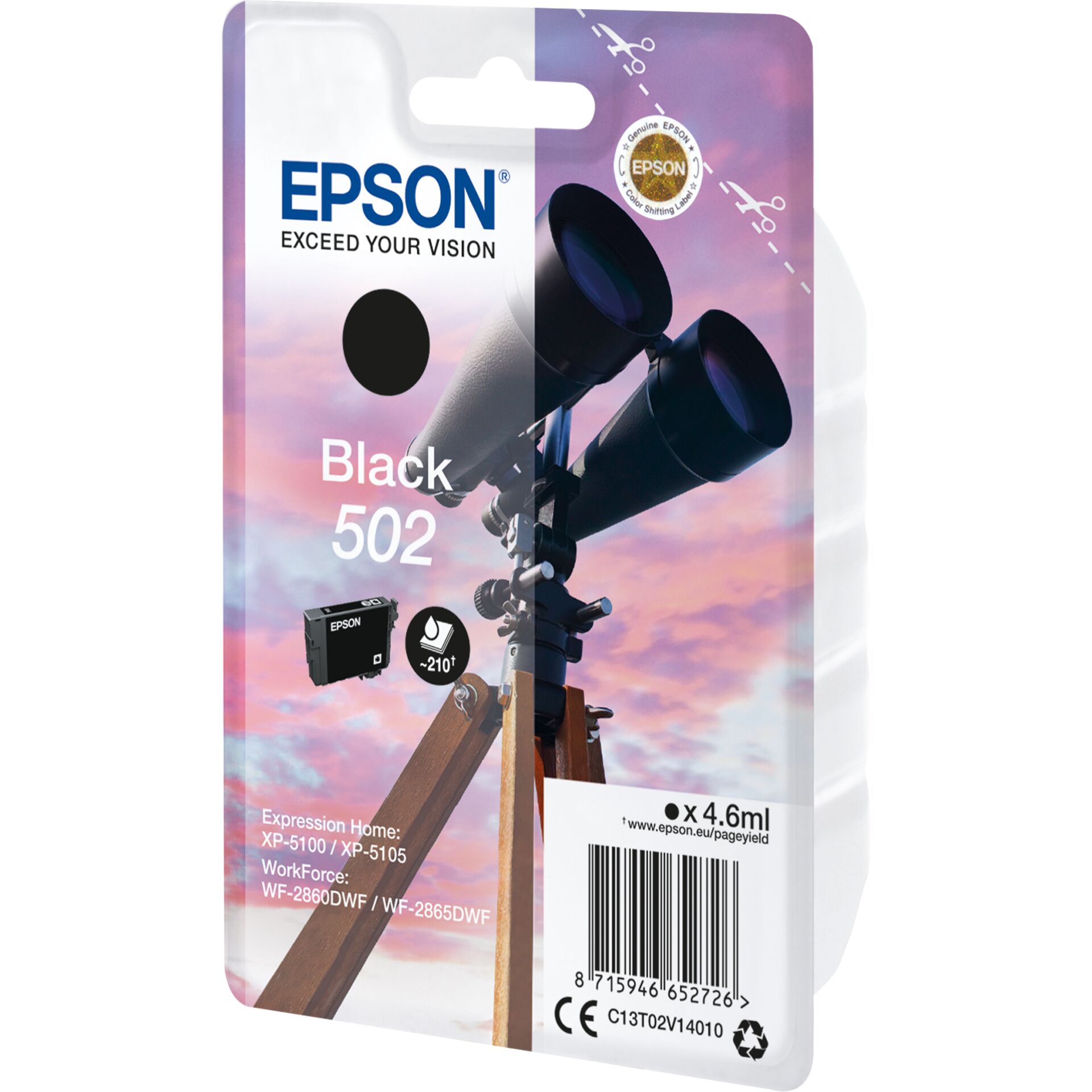 Epson ink cartridge black  502                       T 02V1