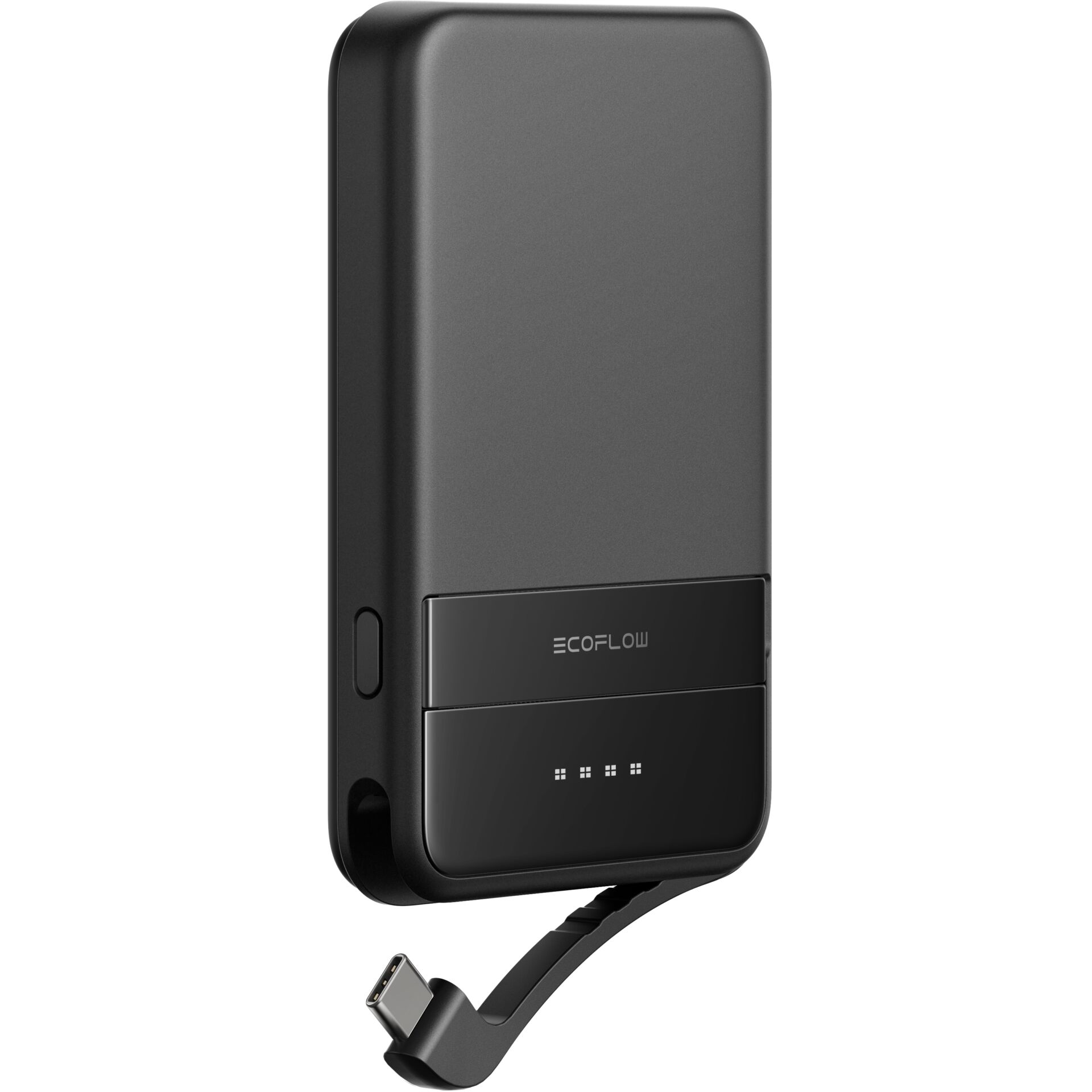 Powerbank, USB-C, Tragbare Ladestation, Schwarz, LED-Anzeigen