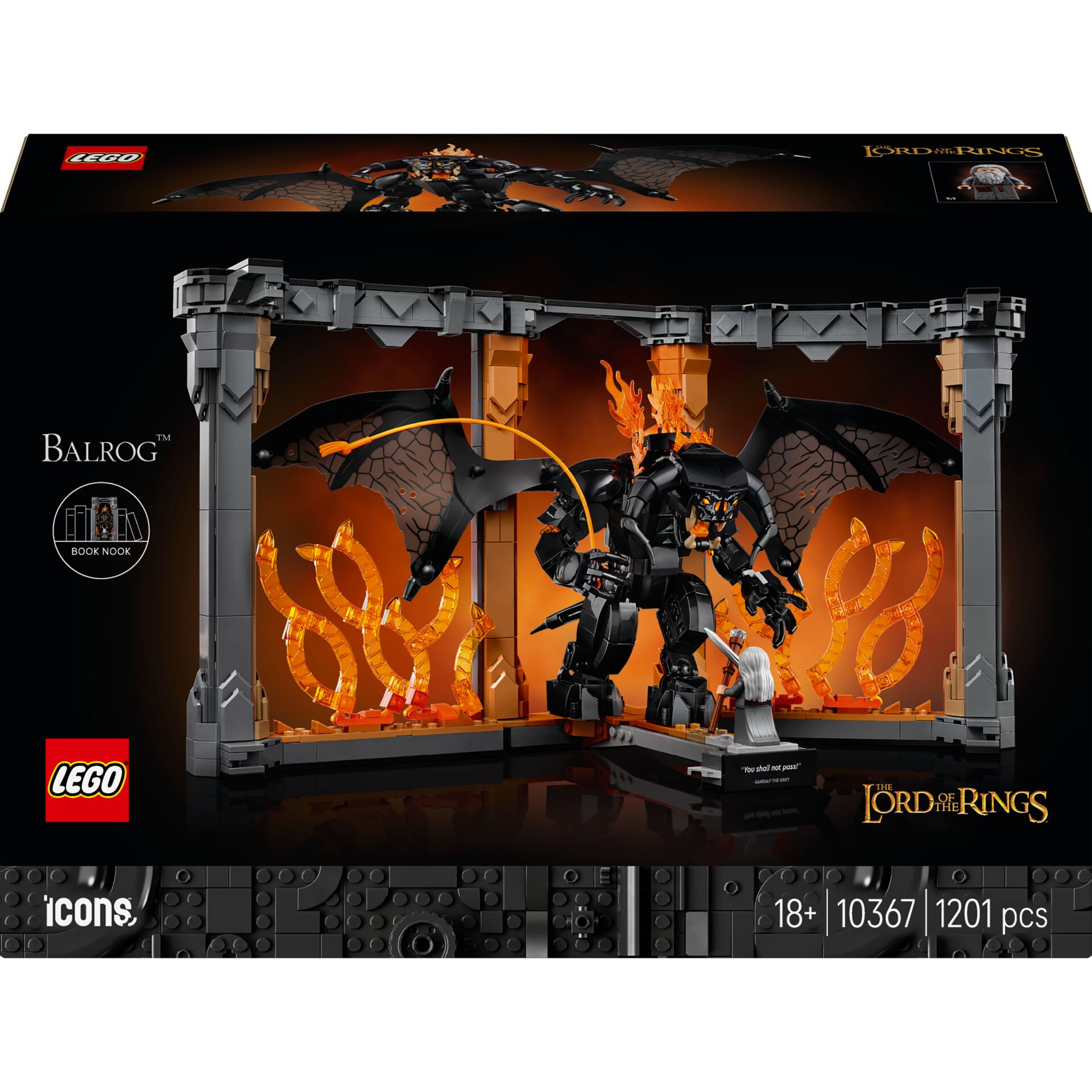 Lego, Herr der Ringe, Drachenschatten, Dämon, Feuerszene
