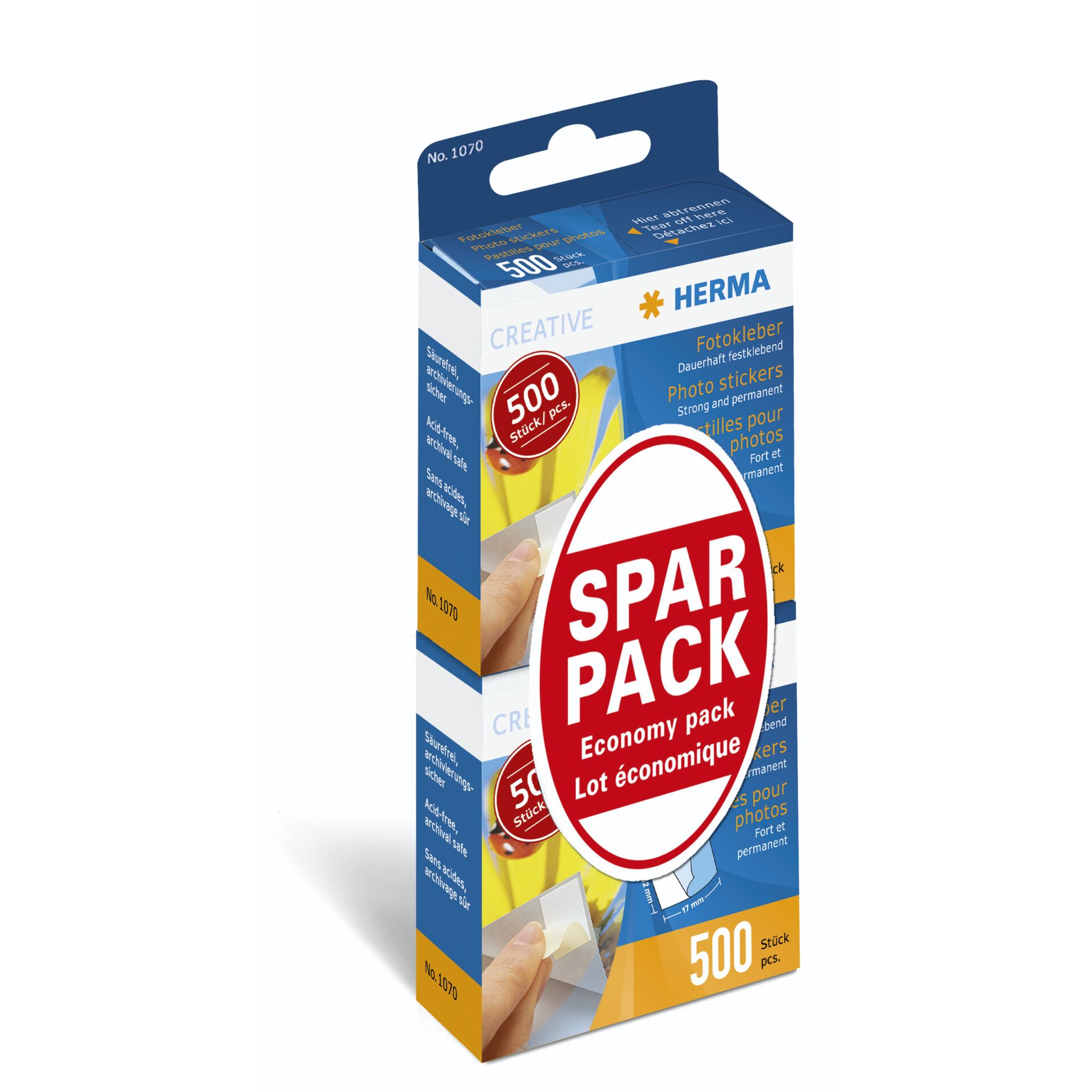 Herma Photo Stickers Twin Pack  2x500 pcs                   1075