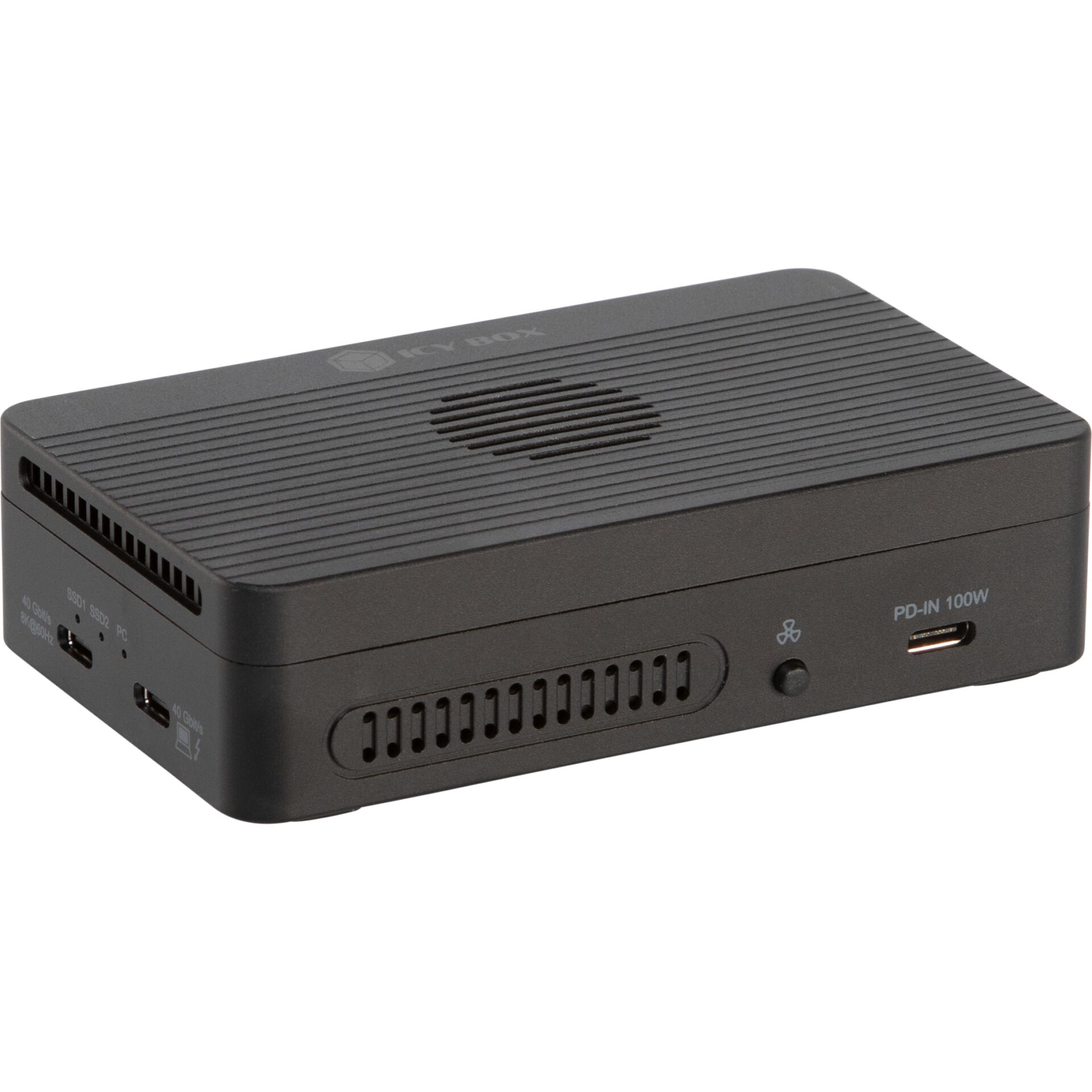 Mini-PC, HDMI, RJ45, Belüftungsschlitze, USB-C