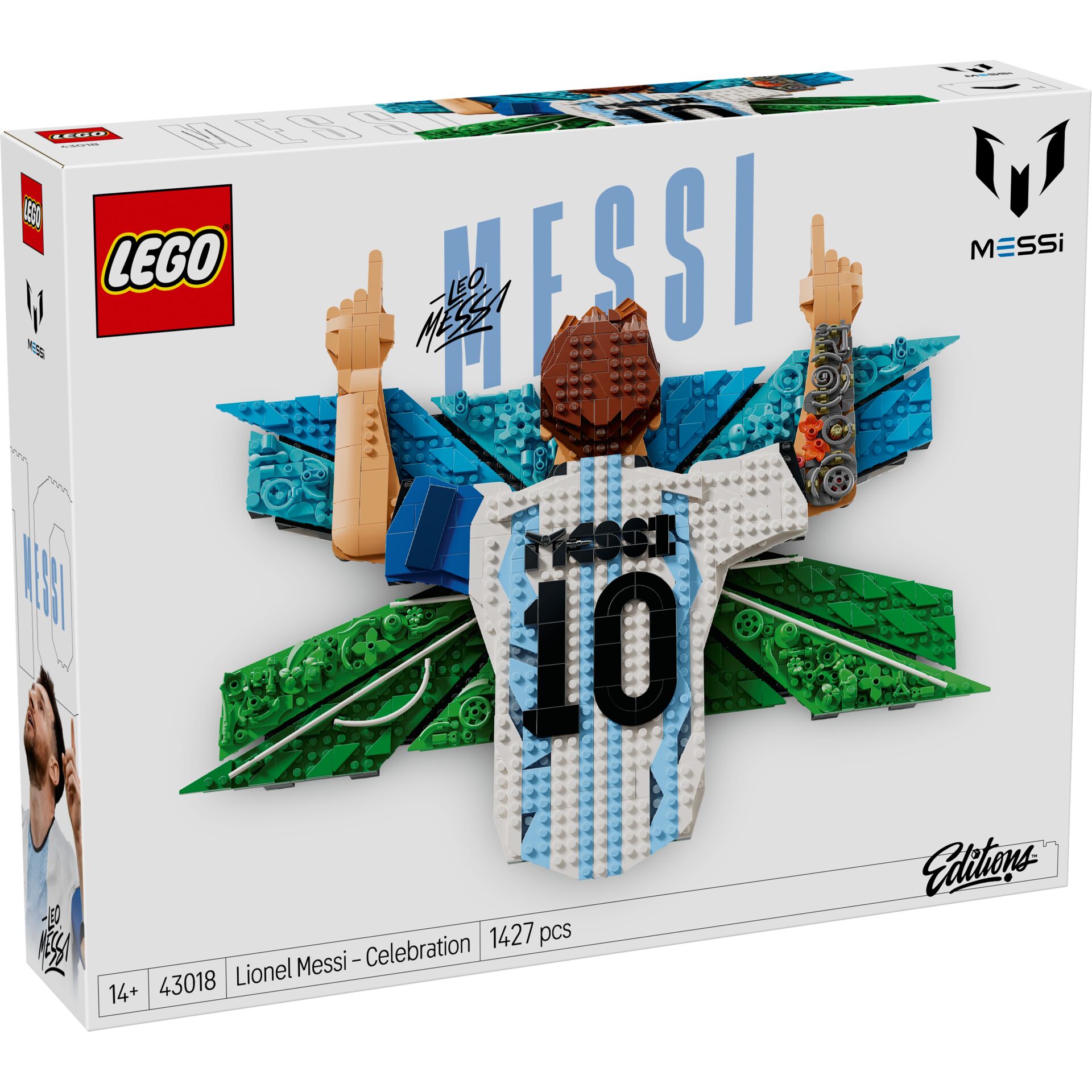 LEGO, Modellbau, Sammelbox, Sportlerfigur, Argentinien-Flagge