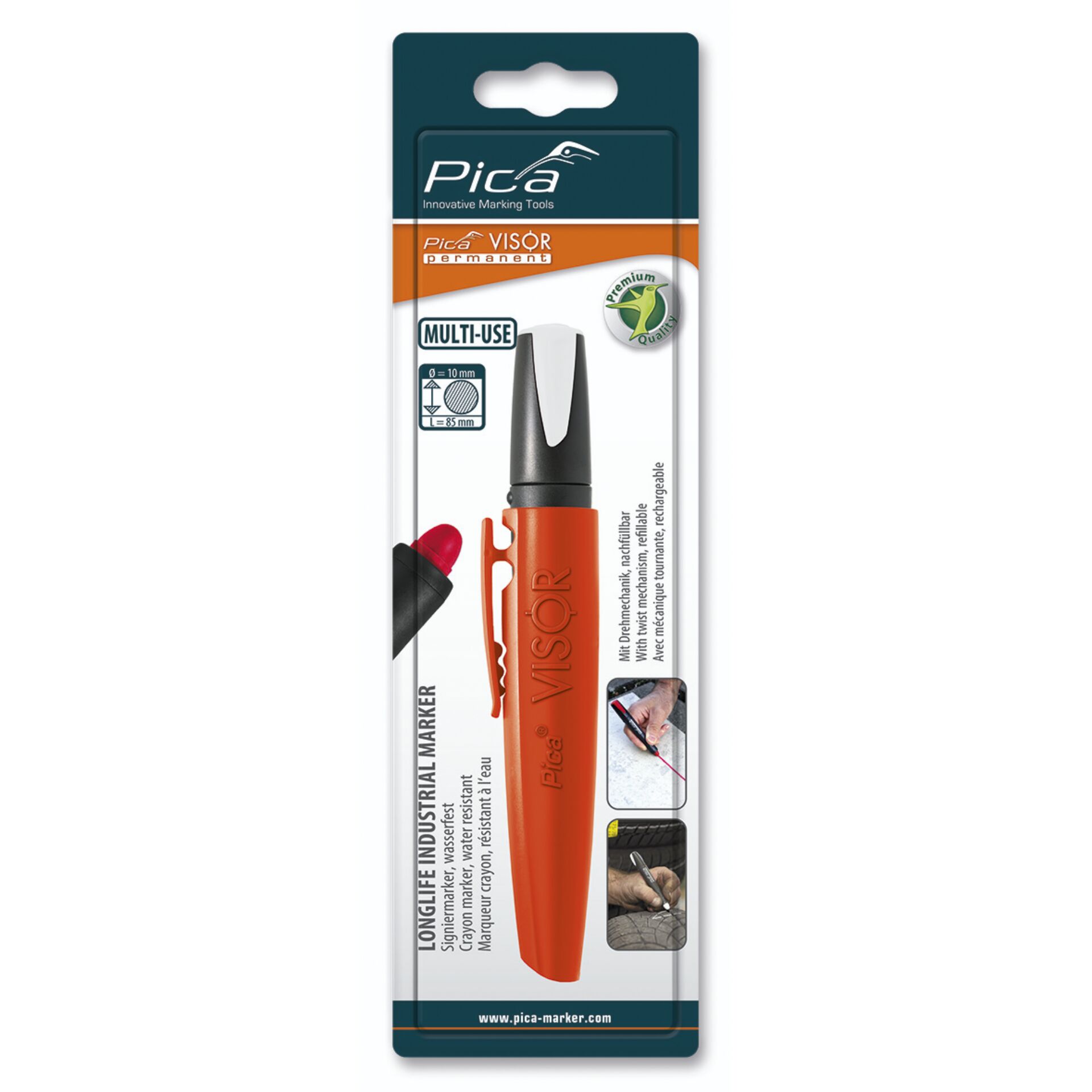 Pica VISOR permanent Marker  white / SB