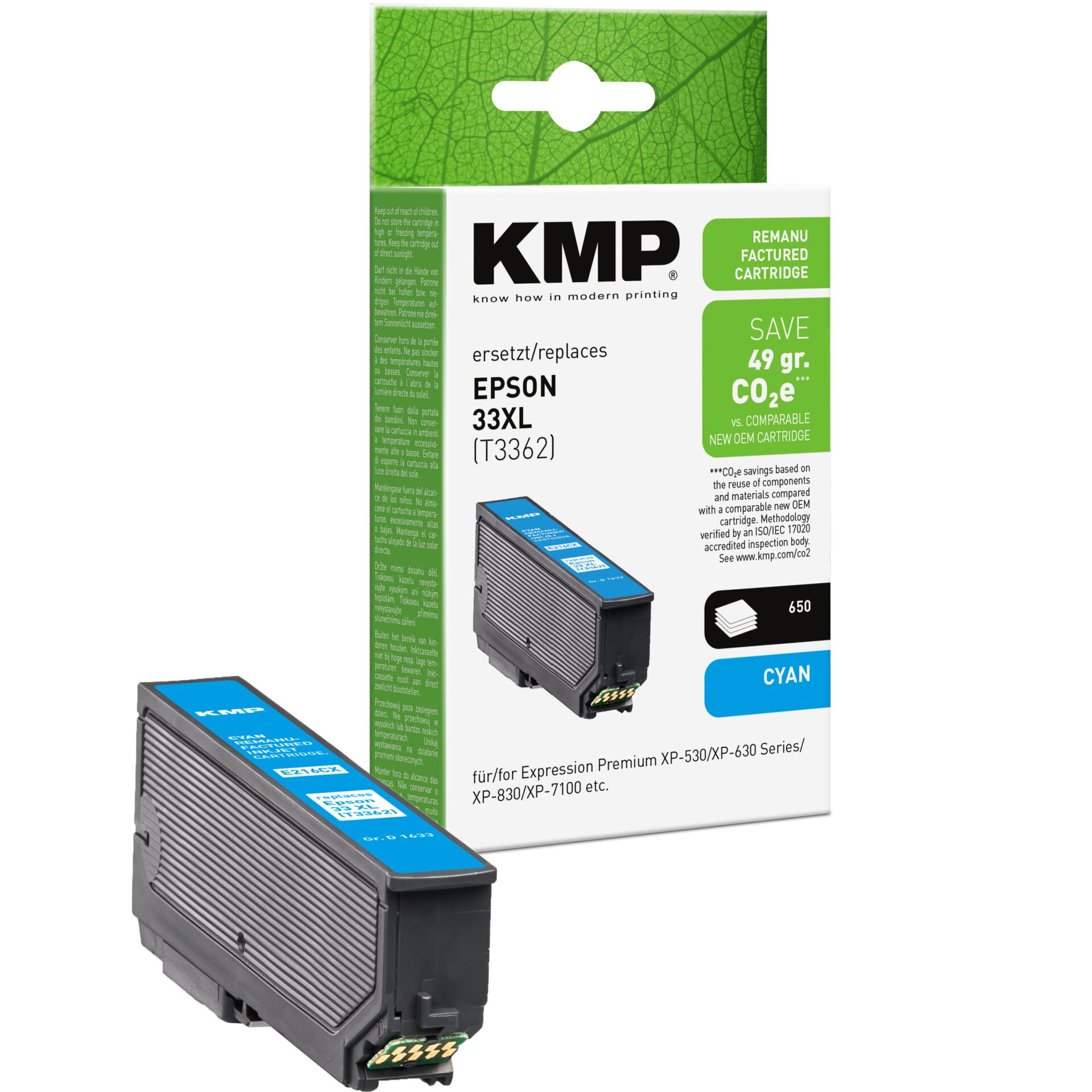 Adapter, Elektronik, Hardware, Computerausrüstung, QR Code, Tintenpatrone, KMP, Epson, 3XL, CYAN